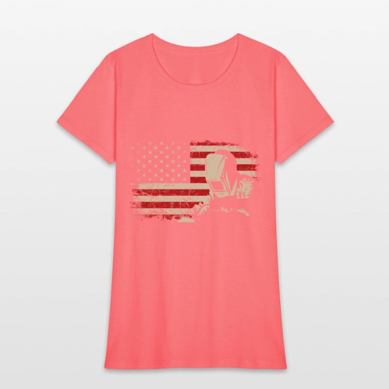 Welder Vintage USA American Flag Welding