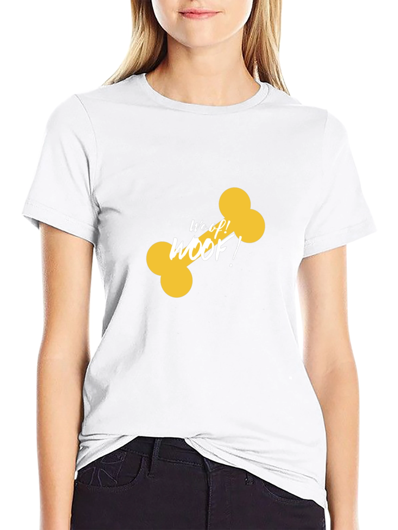 Woof Bone Graphic Black Tee