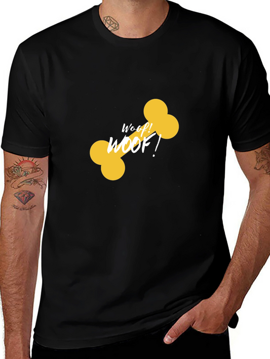 Woof Bone Graphic Black Tee