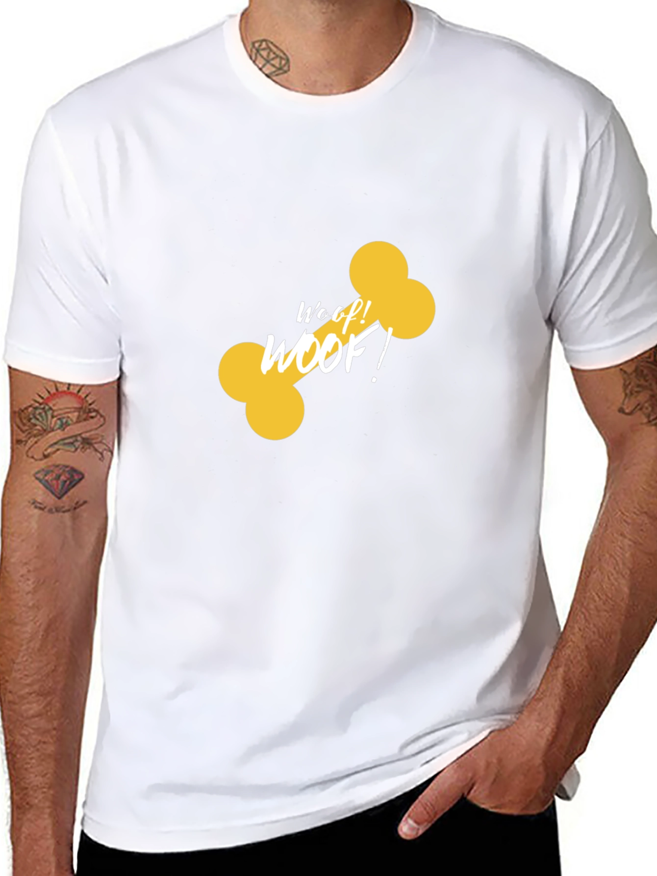 Woof Bone Graphic Black Tee