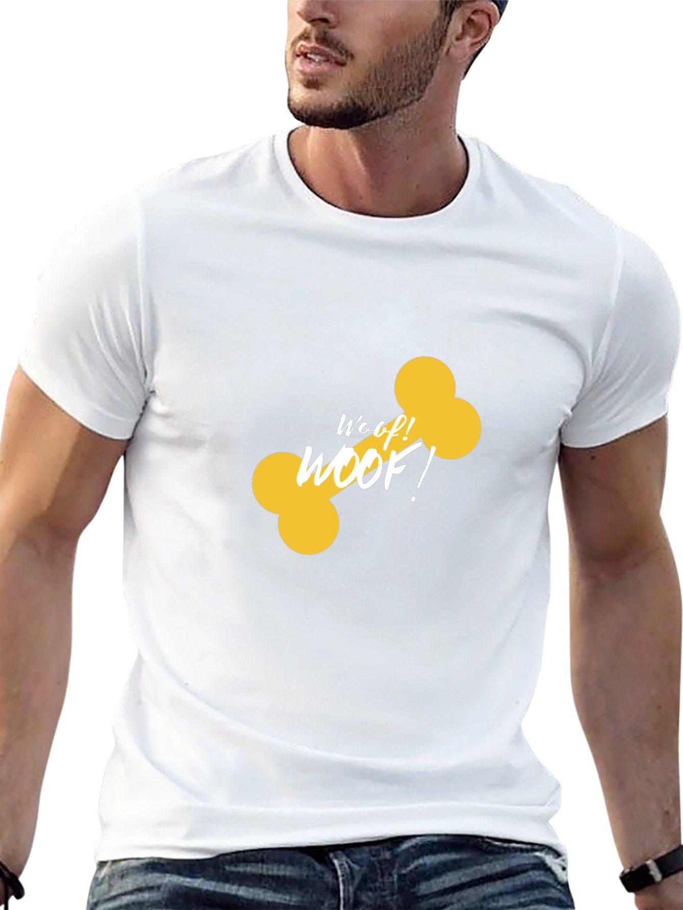 Woof Bone Graphic Black Tee