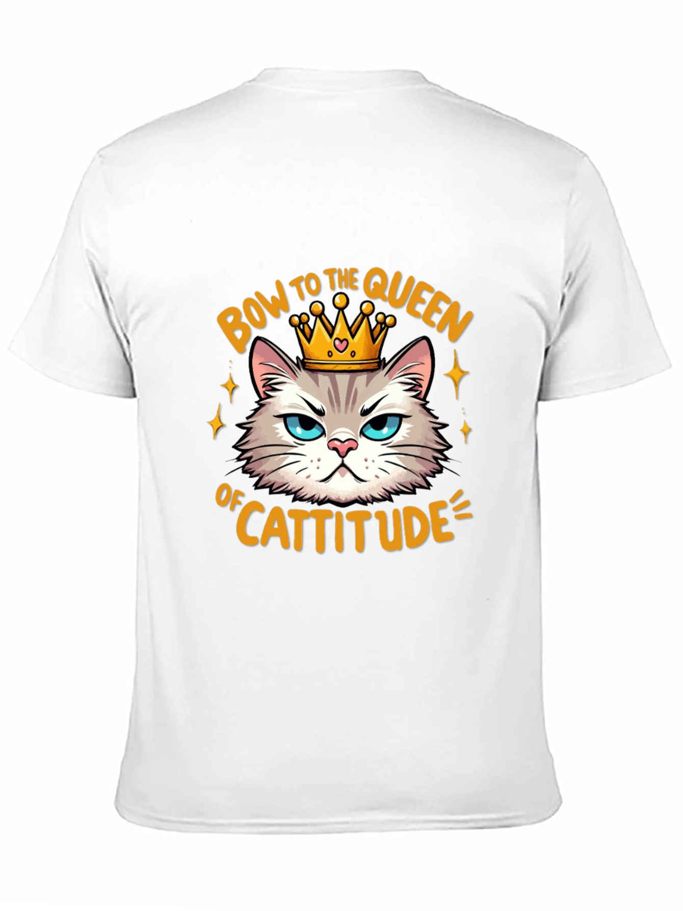 Queen Cattitude Graphic Tee - Black