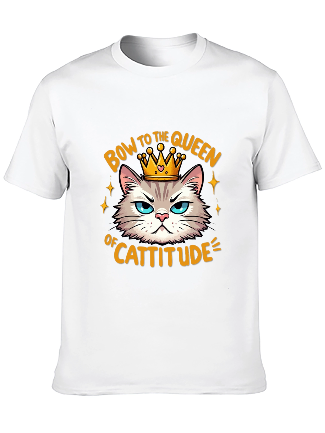 Queen Cattitude Graphic Tee - Black