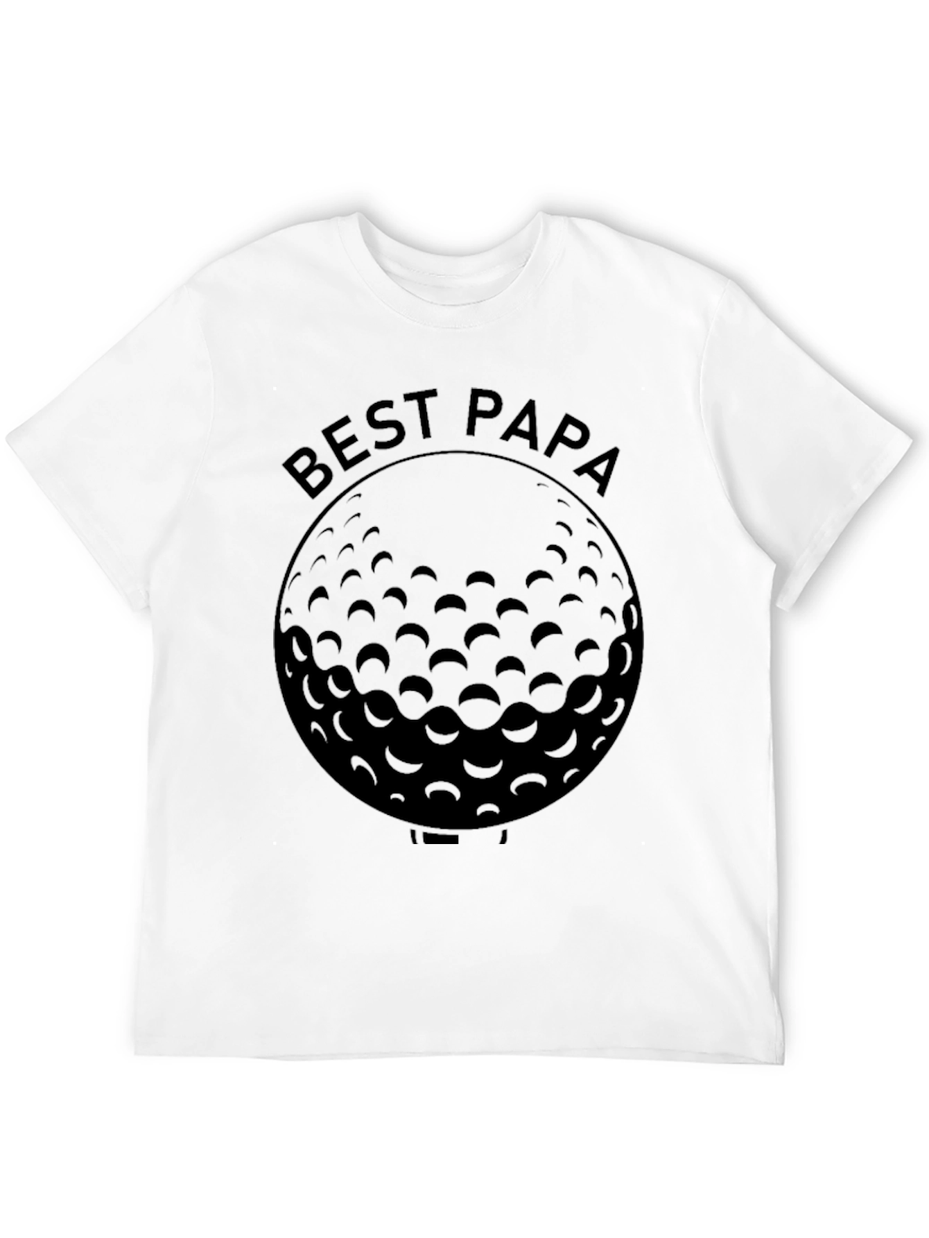 Best Papa Golf Ball Graphic T-Shirt