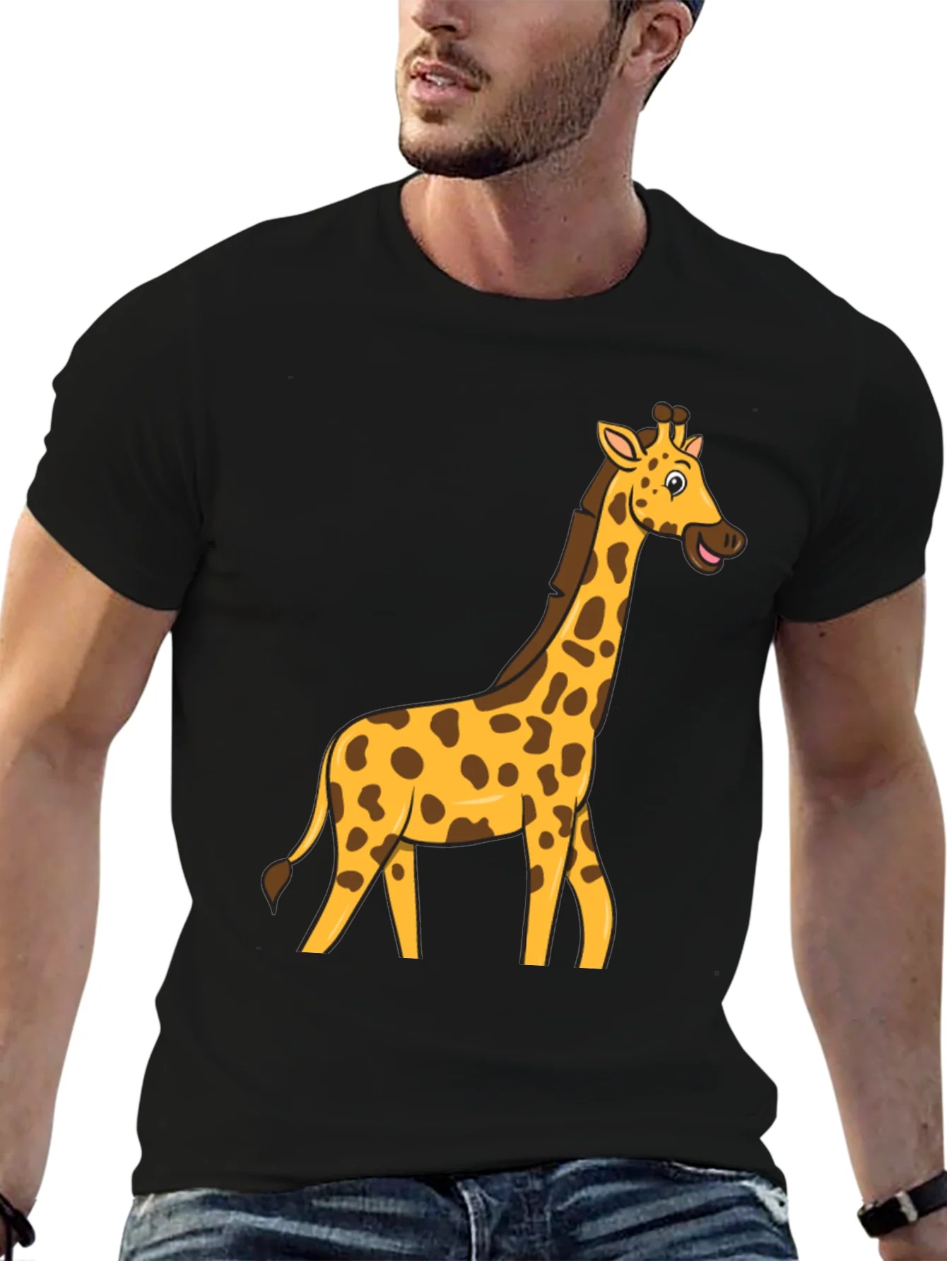 Giraffe Graphic T-Shirt - Fun Cartoon Tee