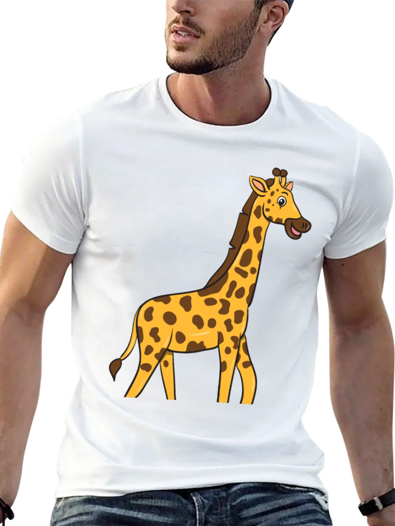 Giraffe Graphic T-Shirt - Fun Cartoon Tee
