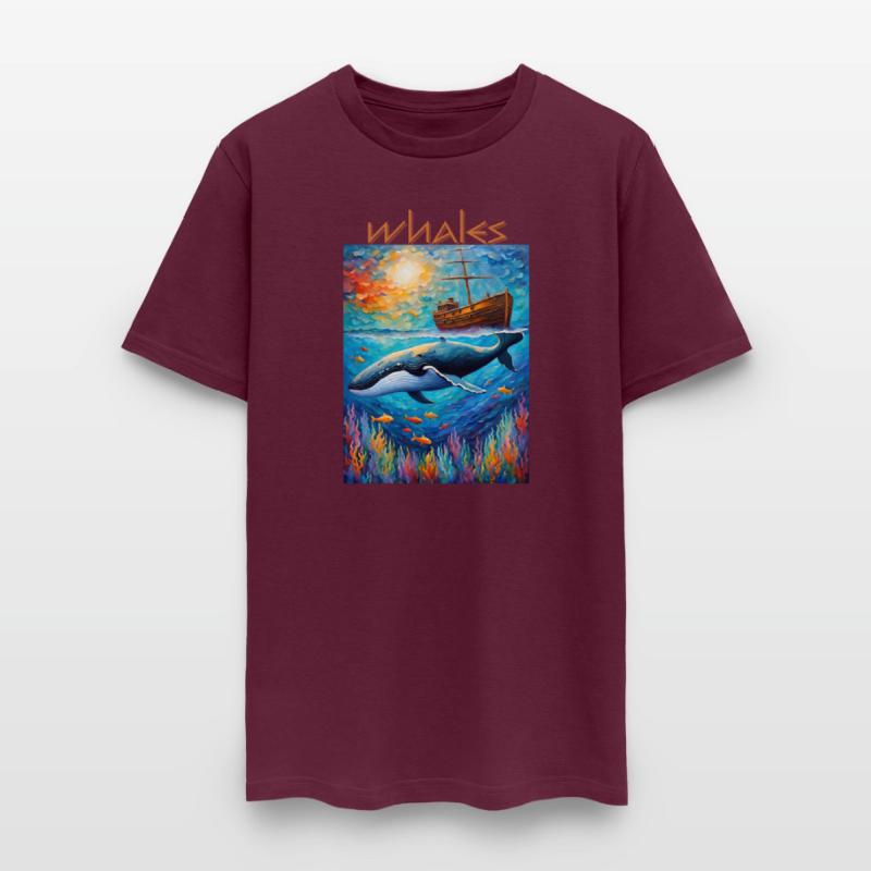 Whale Swims Under Ship, Sea Mammals, Ocean Life