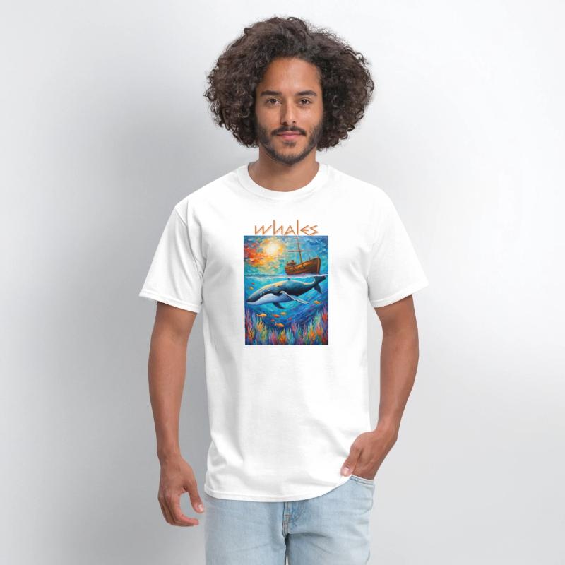 Whale Swims Under Ship, Sea Mammals, Ocean Life