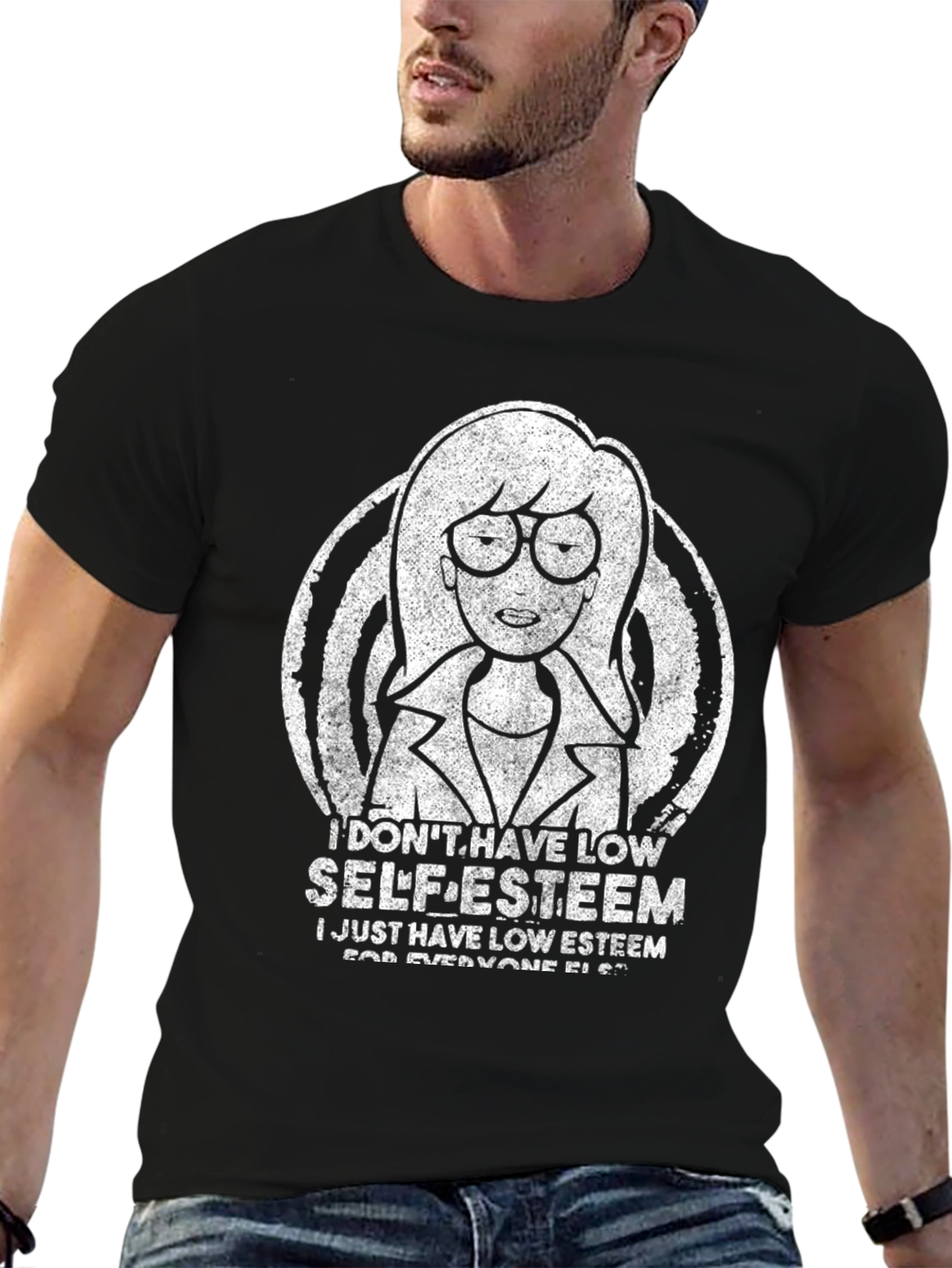 Daria Low Self-Esteem Graphic Tee - Black