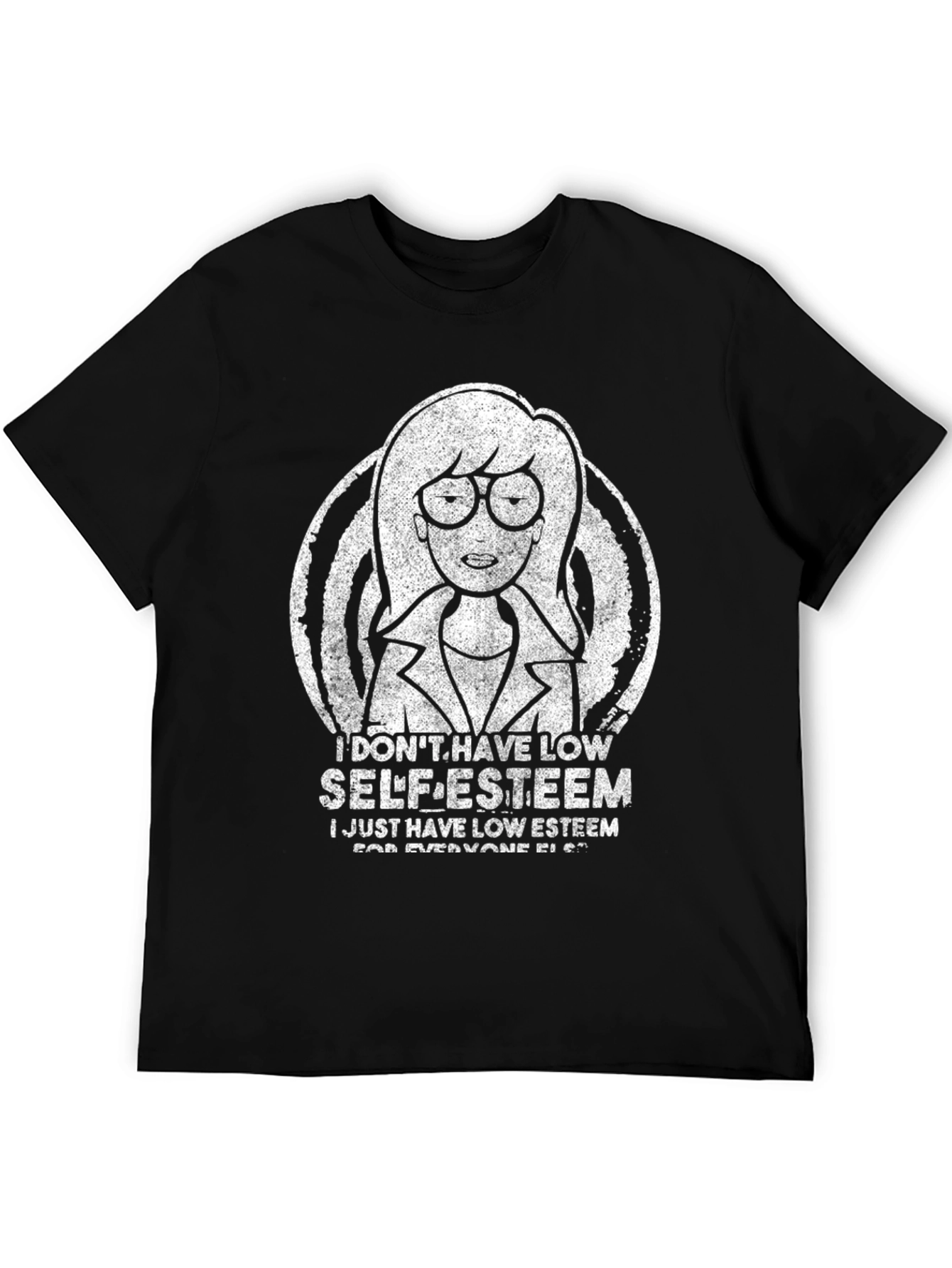 Daria Low Self-Esteem Graphic Tee - Black