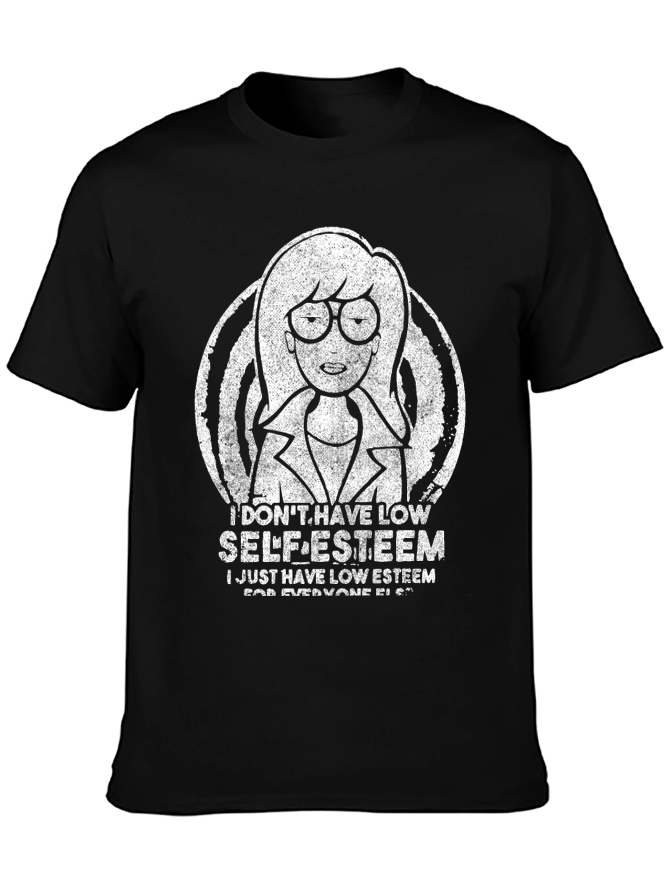 Daria Low Self-Esteem Graphic Tee - Black