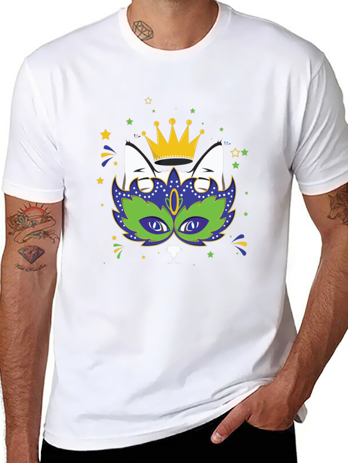Mardi Gras Cat T-Shirt - King Cat Tee