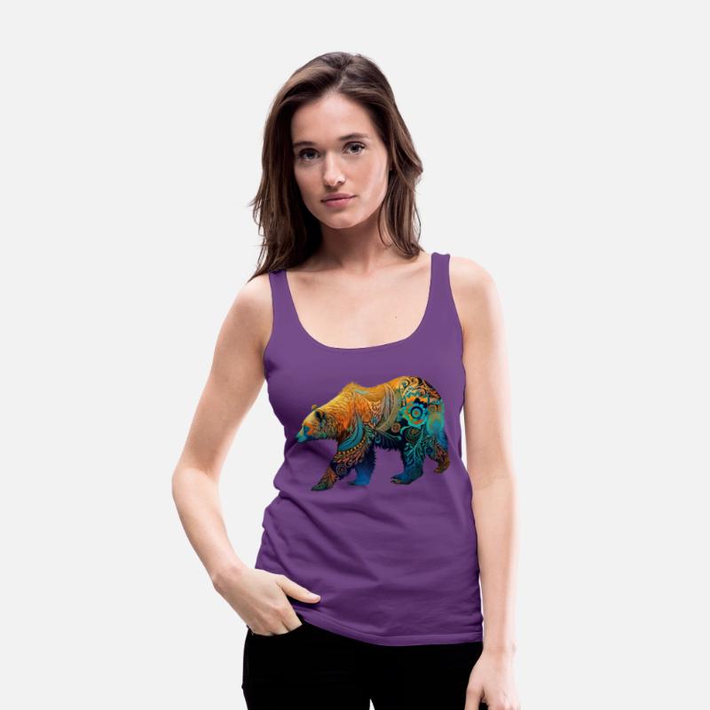 Wild Bear Watercolor Colorful Nature Outdoor