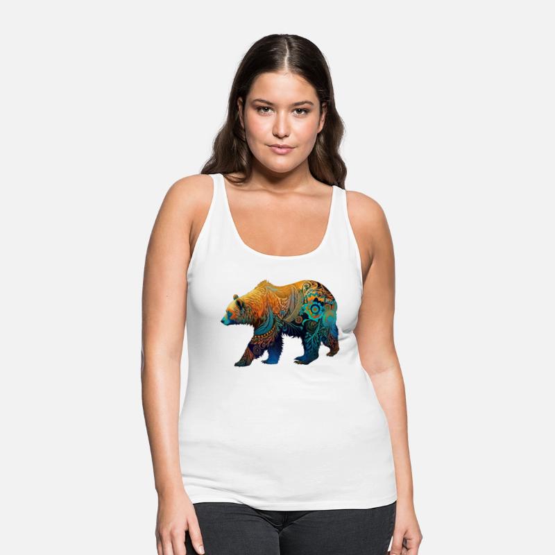 Wild Bear Watercolor Colorful Nature Outdoor