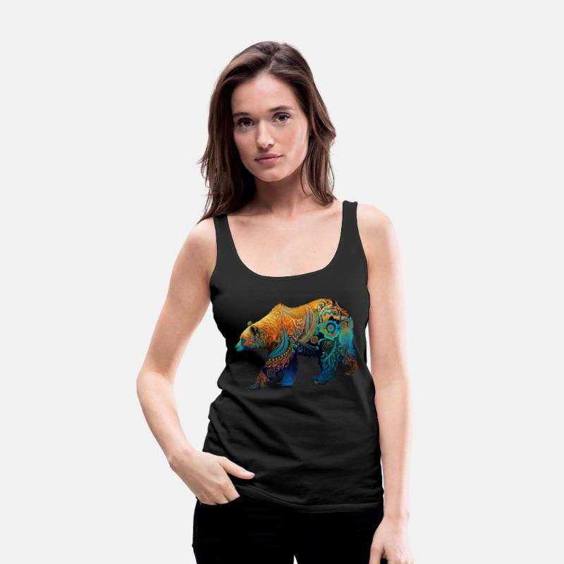 Wild Bear Watercolor Colorful Nature Outdoor