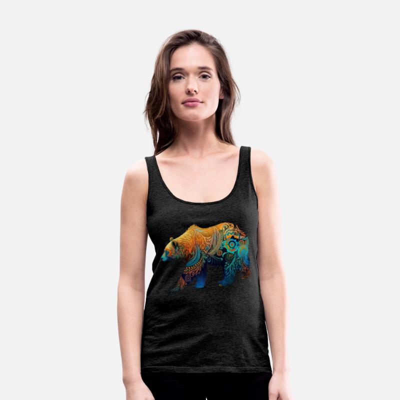 Wild Bear Watercolor Colorful Nature Outdoor