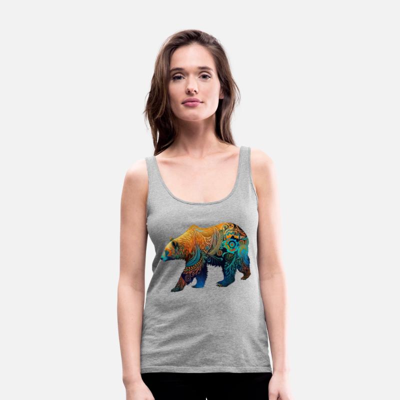 Wild Bear Watercolor Colorful Nature Outdoor