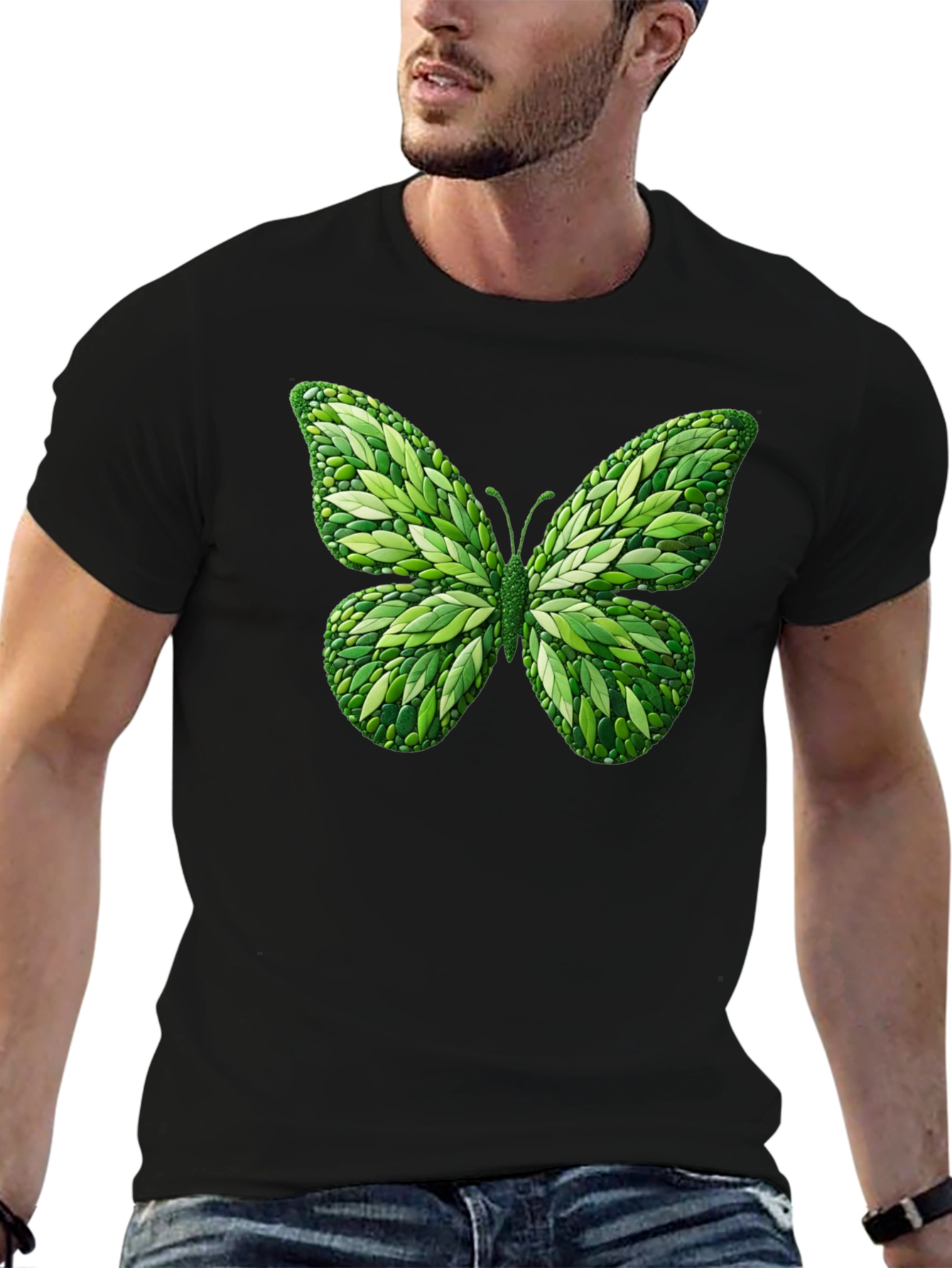 Leaf Butterfly Graphic T-Shirt