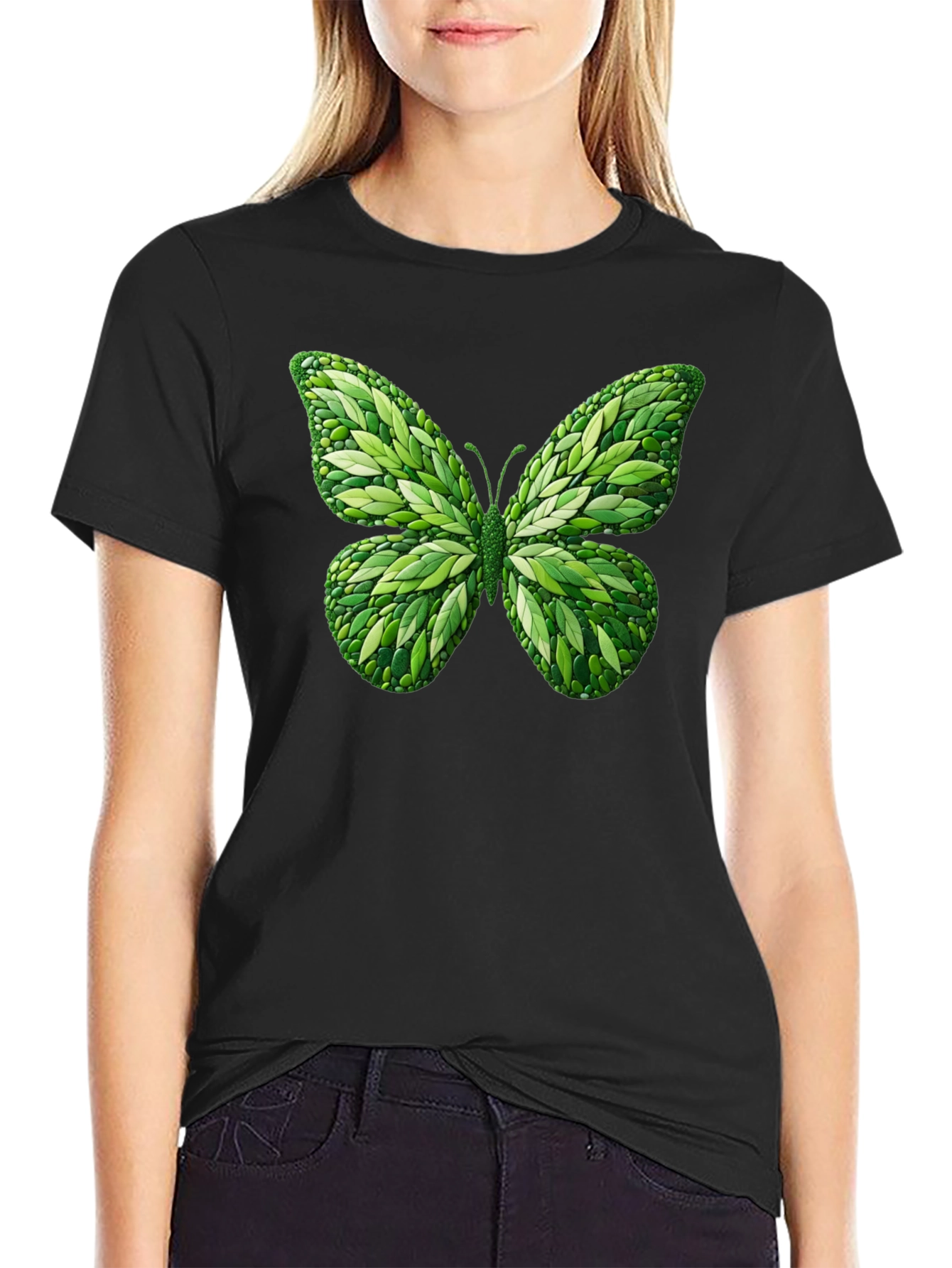 Leaf Butterfly Graphic T-Shirt