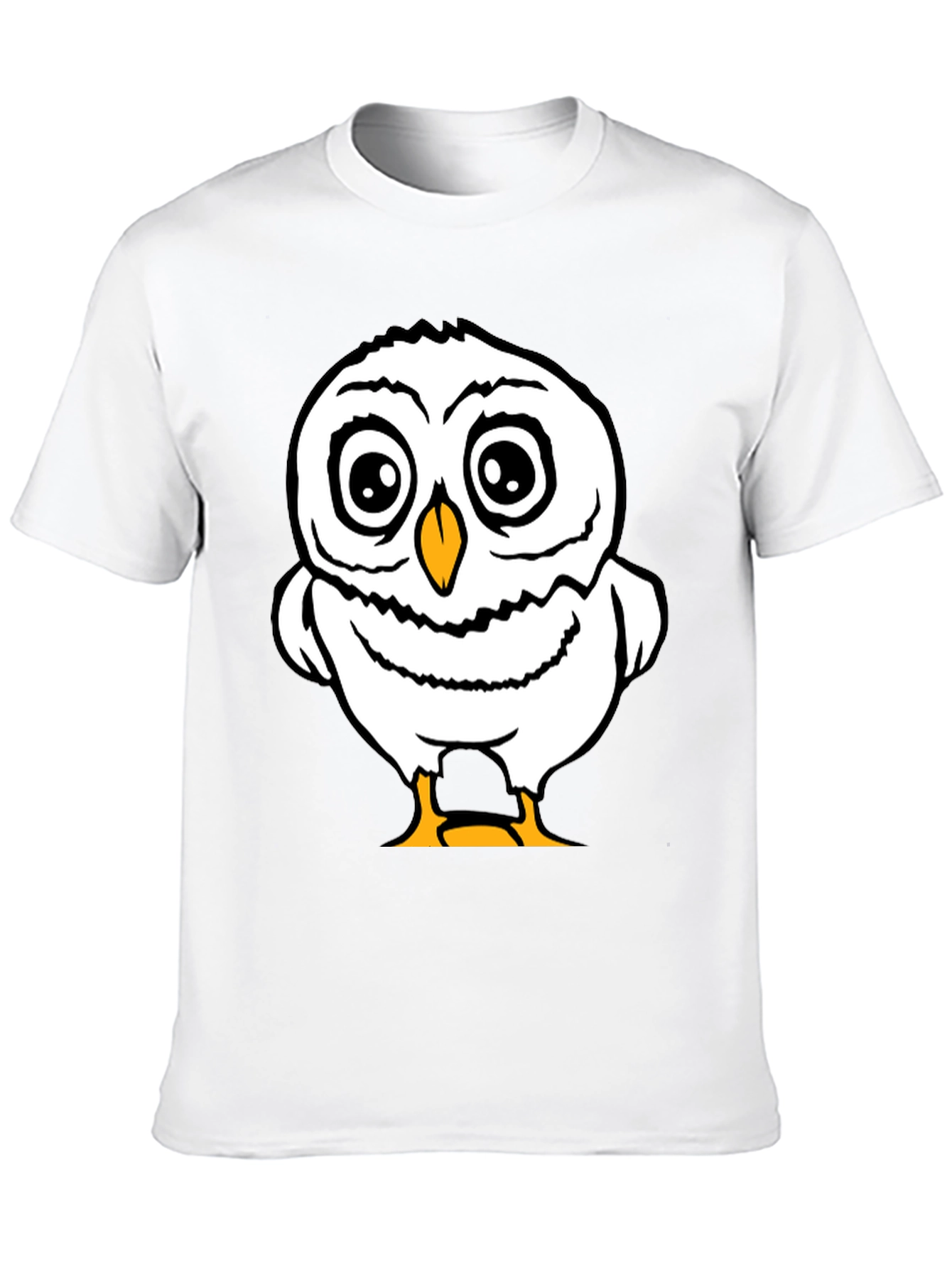 Funny Owl Graphic Tee - Black Cotton T-Shirt