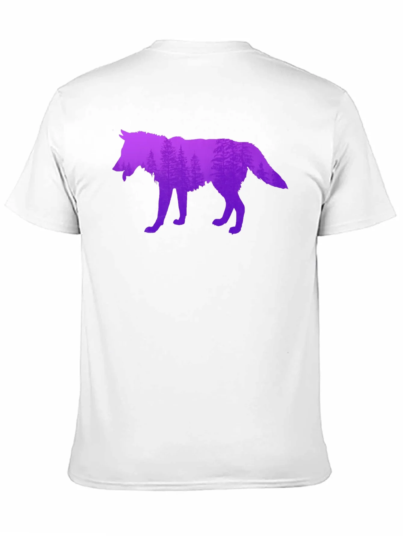 Wolf Silhouette Forest Graphic T-Shirt