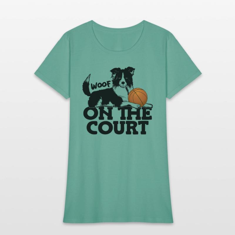 Woof On The Court Sporty Dog Athlete Sports