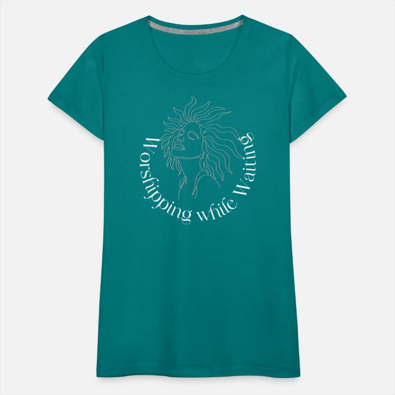 WORSHIPPING WHILE WAITING (white words)