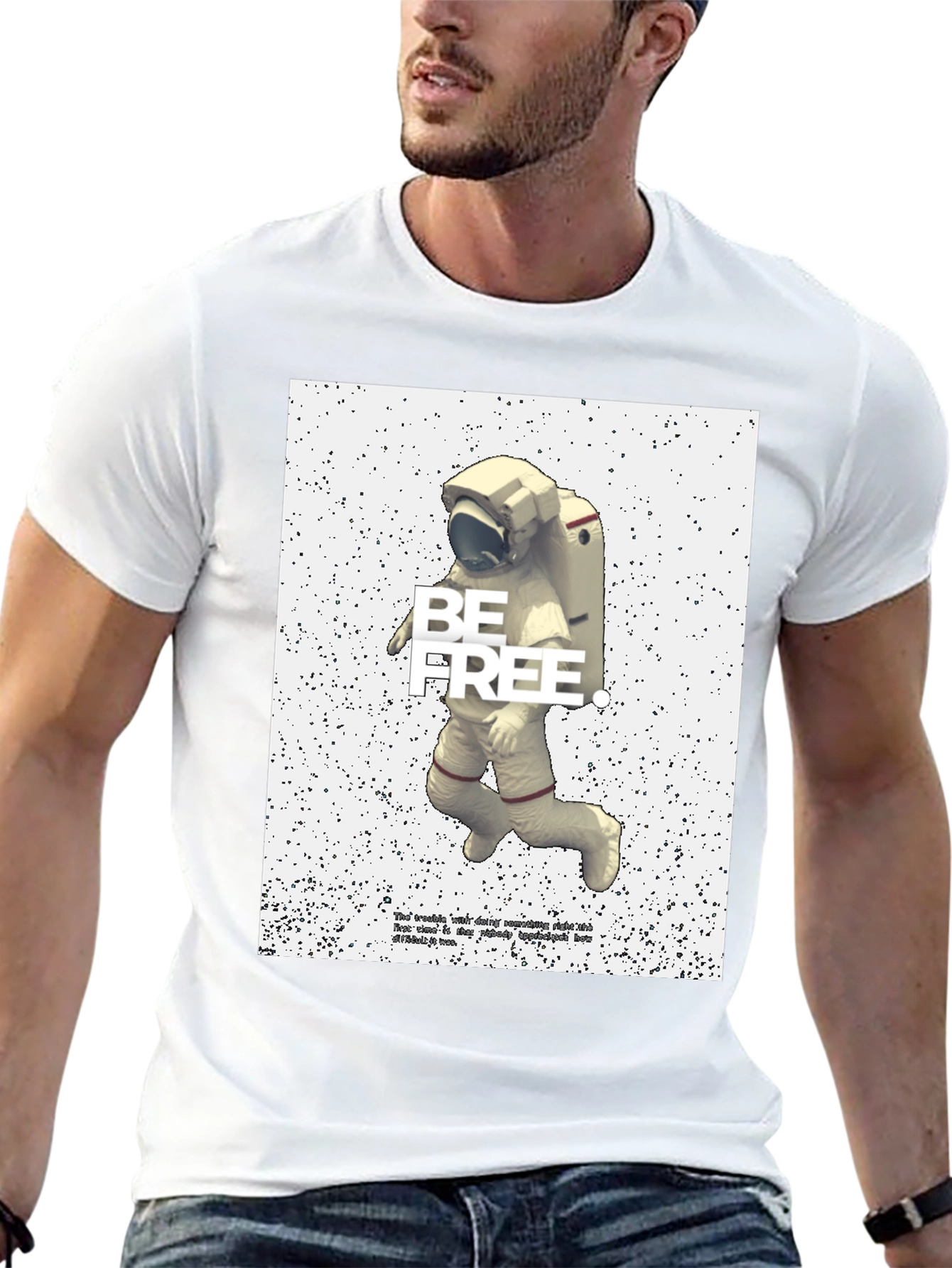 Be Free Astronaut Graphic T-Shirt