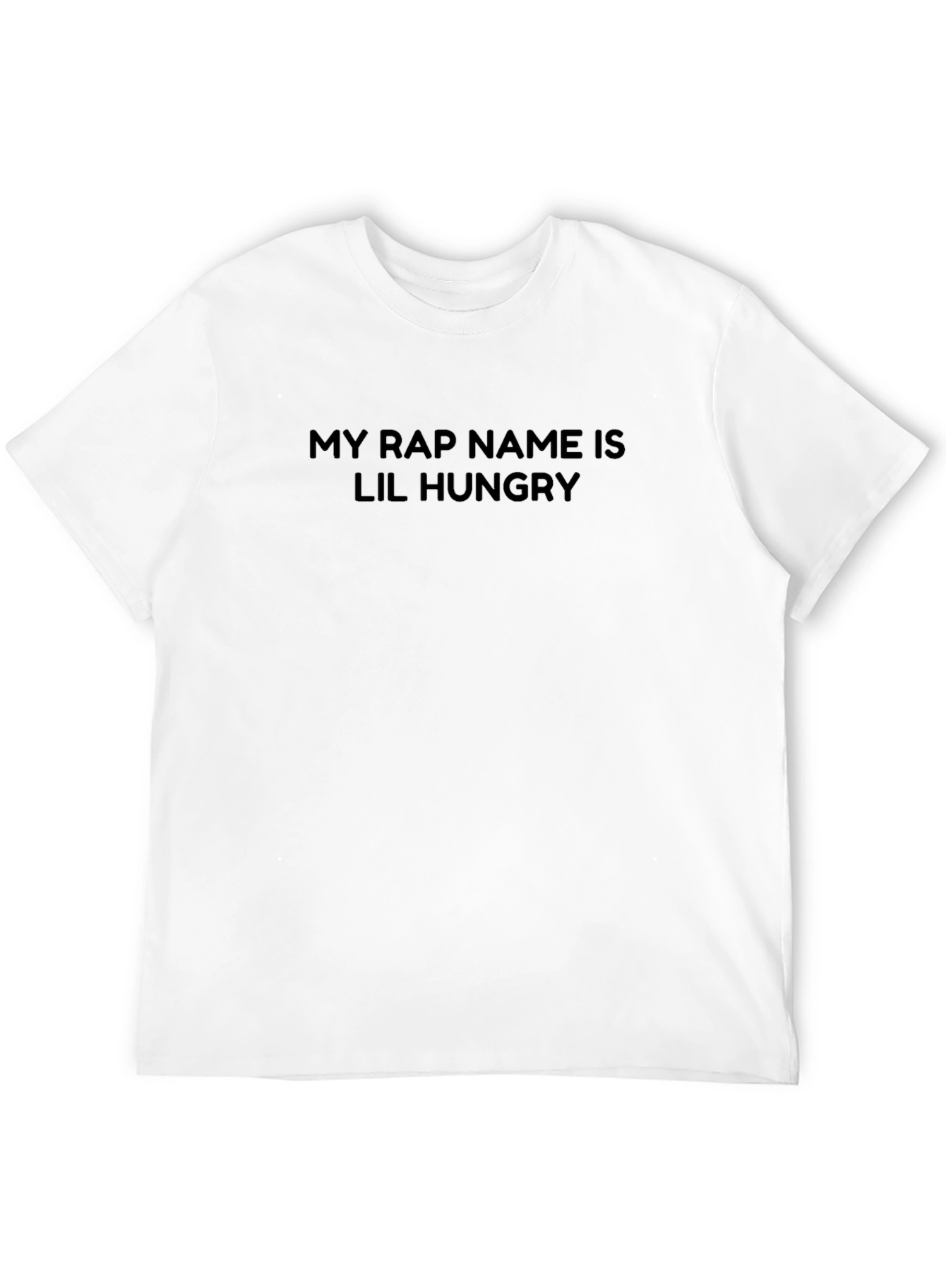 Lil Hungry Rap Tee - Mens Black Graphic T-Shirt