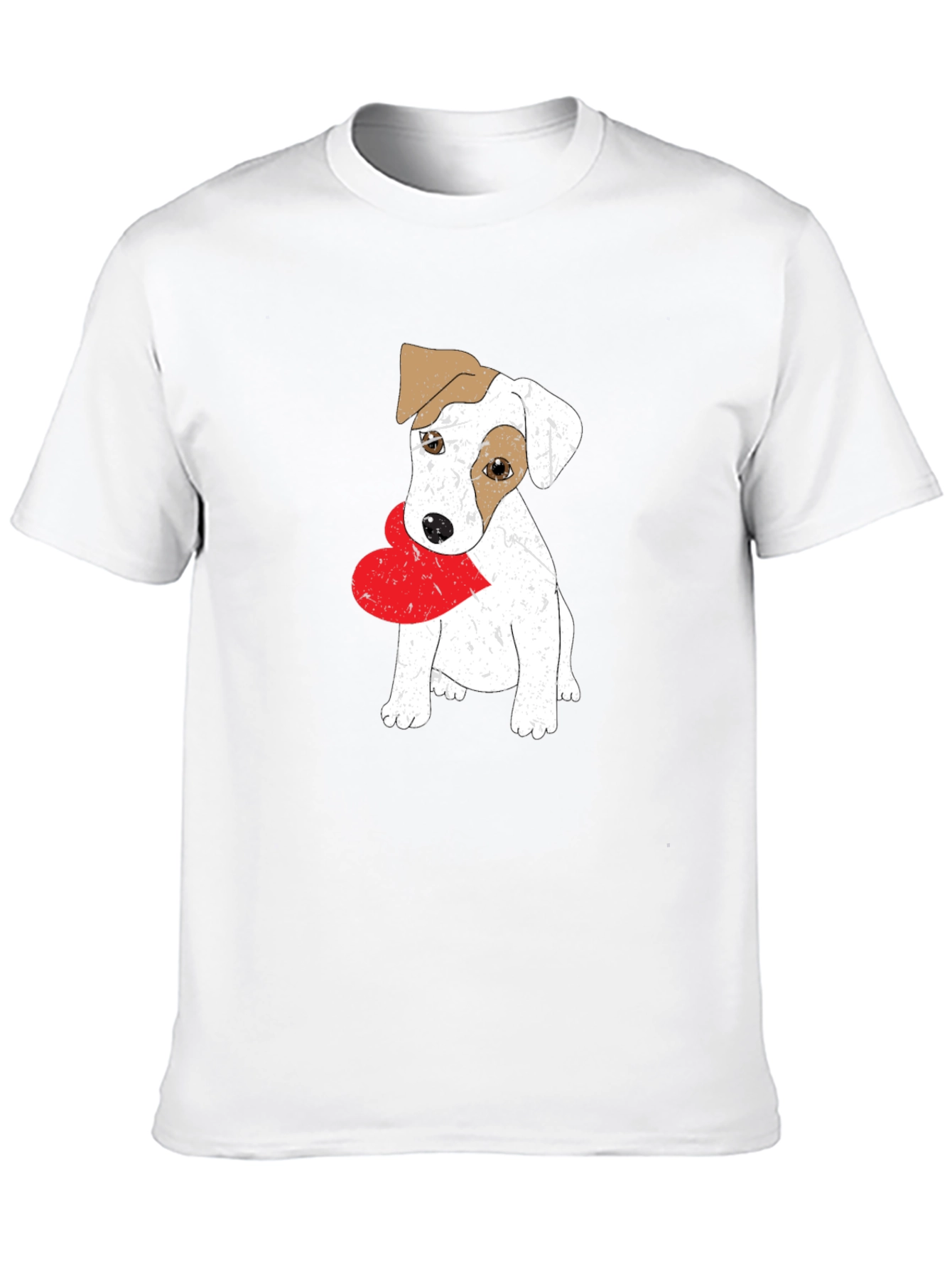 Dog with Heart Black T-Shirt