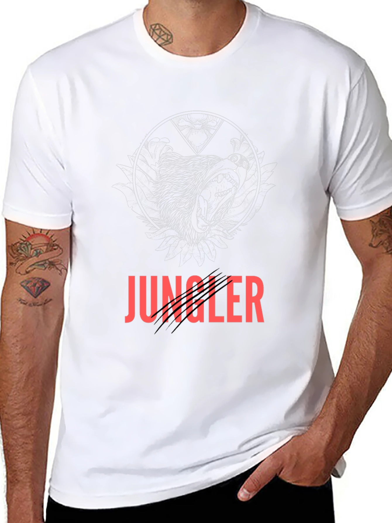 Jungle Bear Tee - Black Graphic T-Shirt