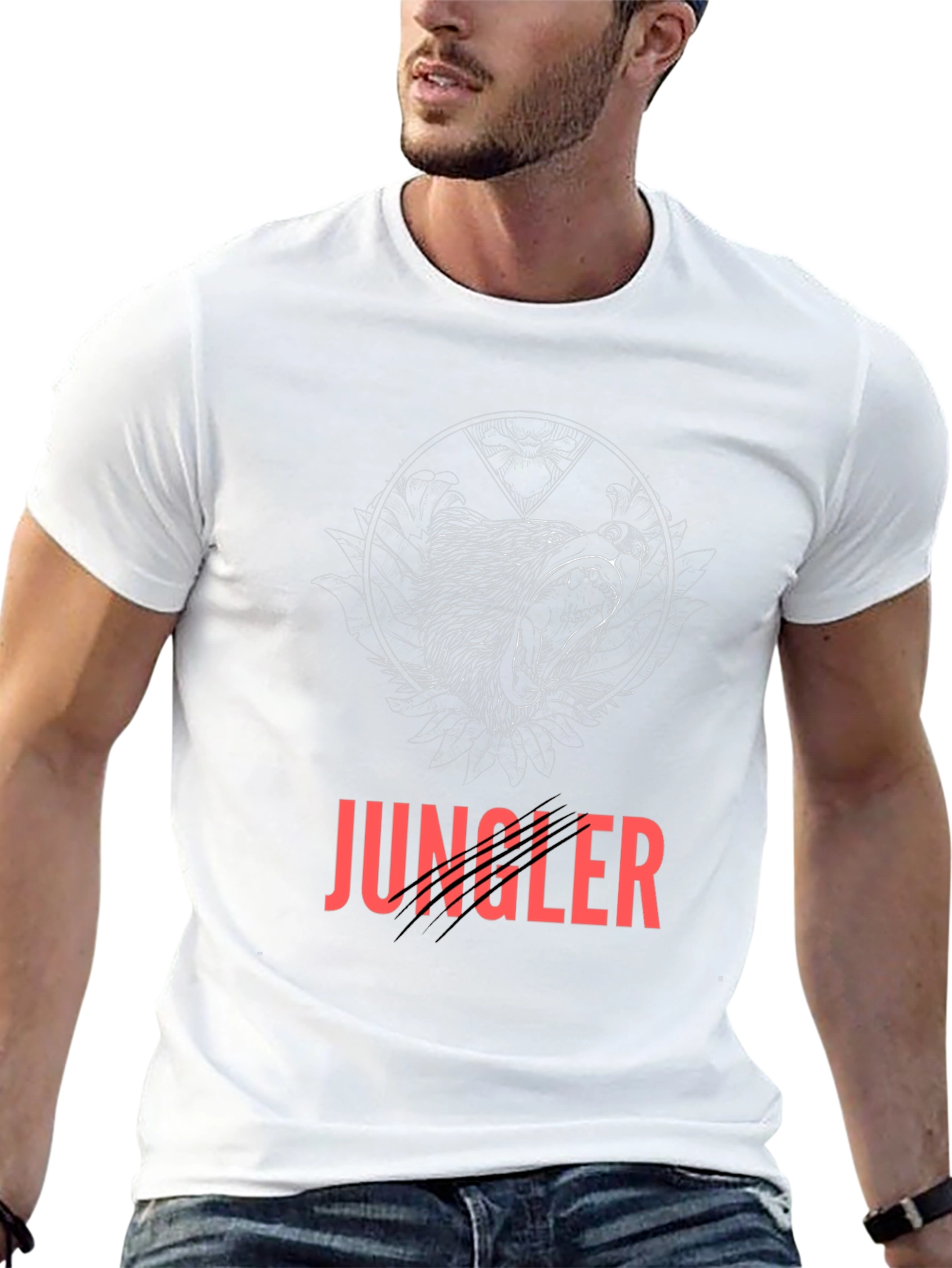 Jungle Bear Tee - Black Graphic T-Shirt
