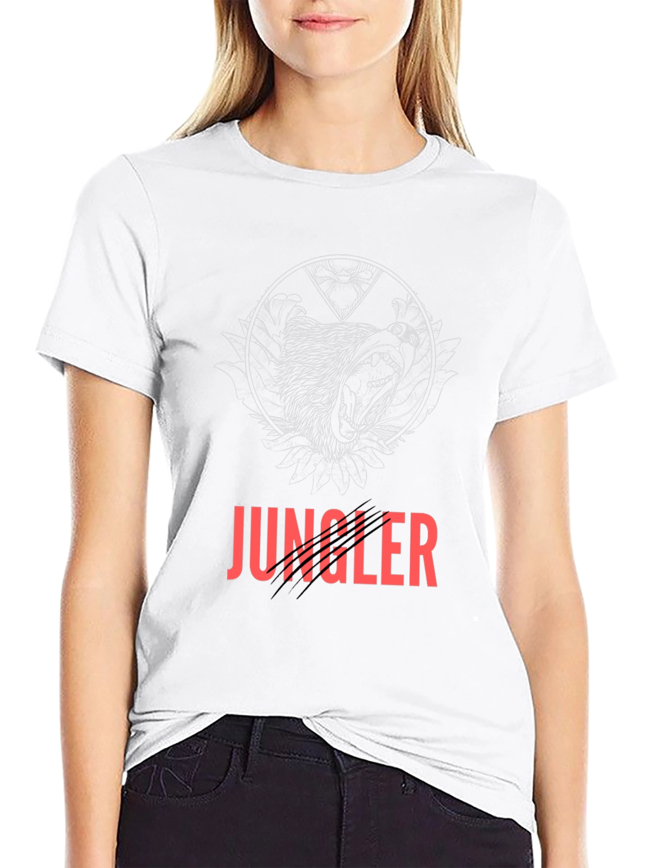 Jungle Bear Tee - Black Graphic T-Shirt