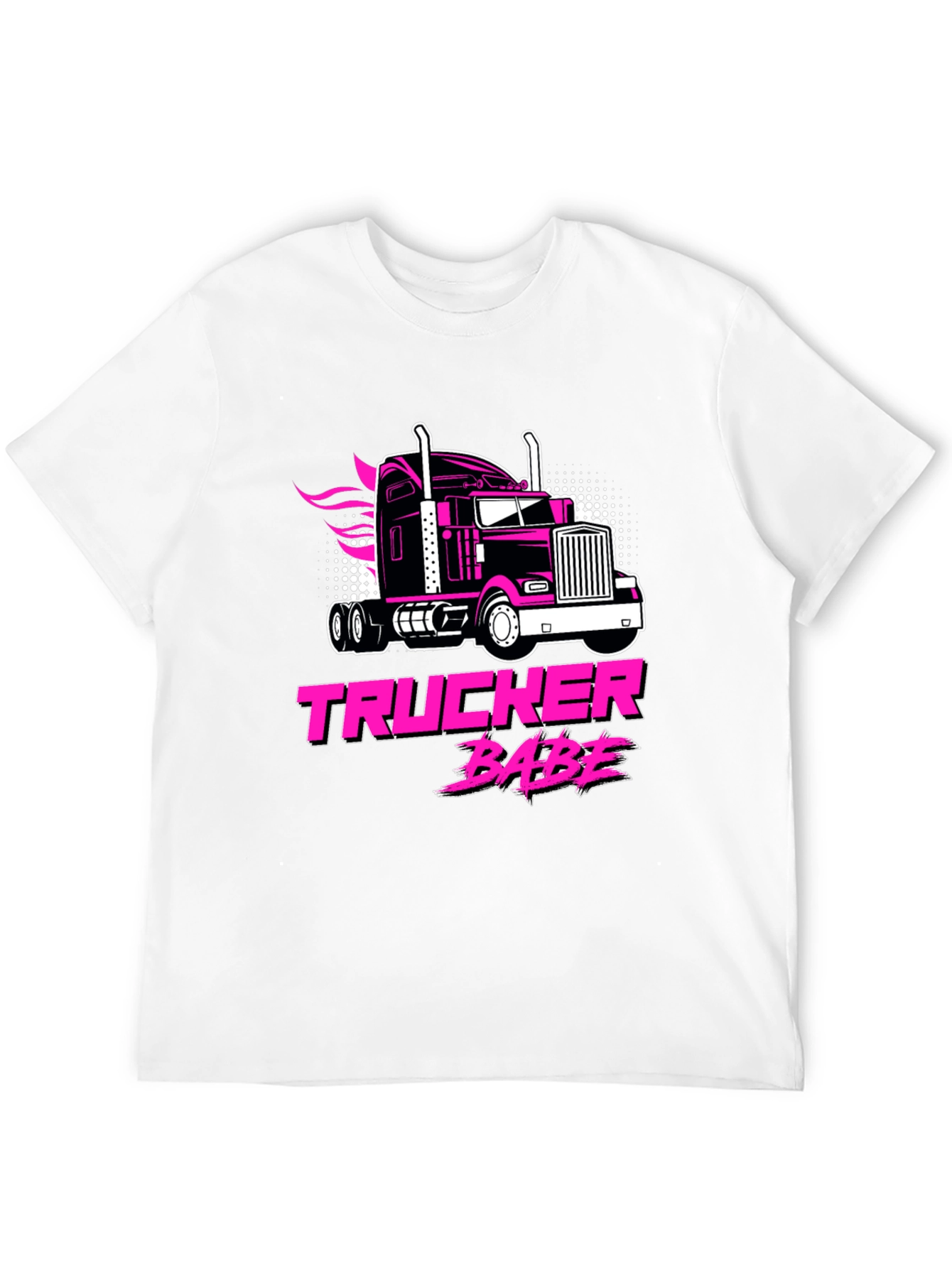 Trucker Babe Black Graphic Tee
