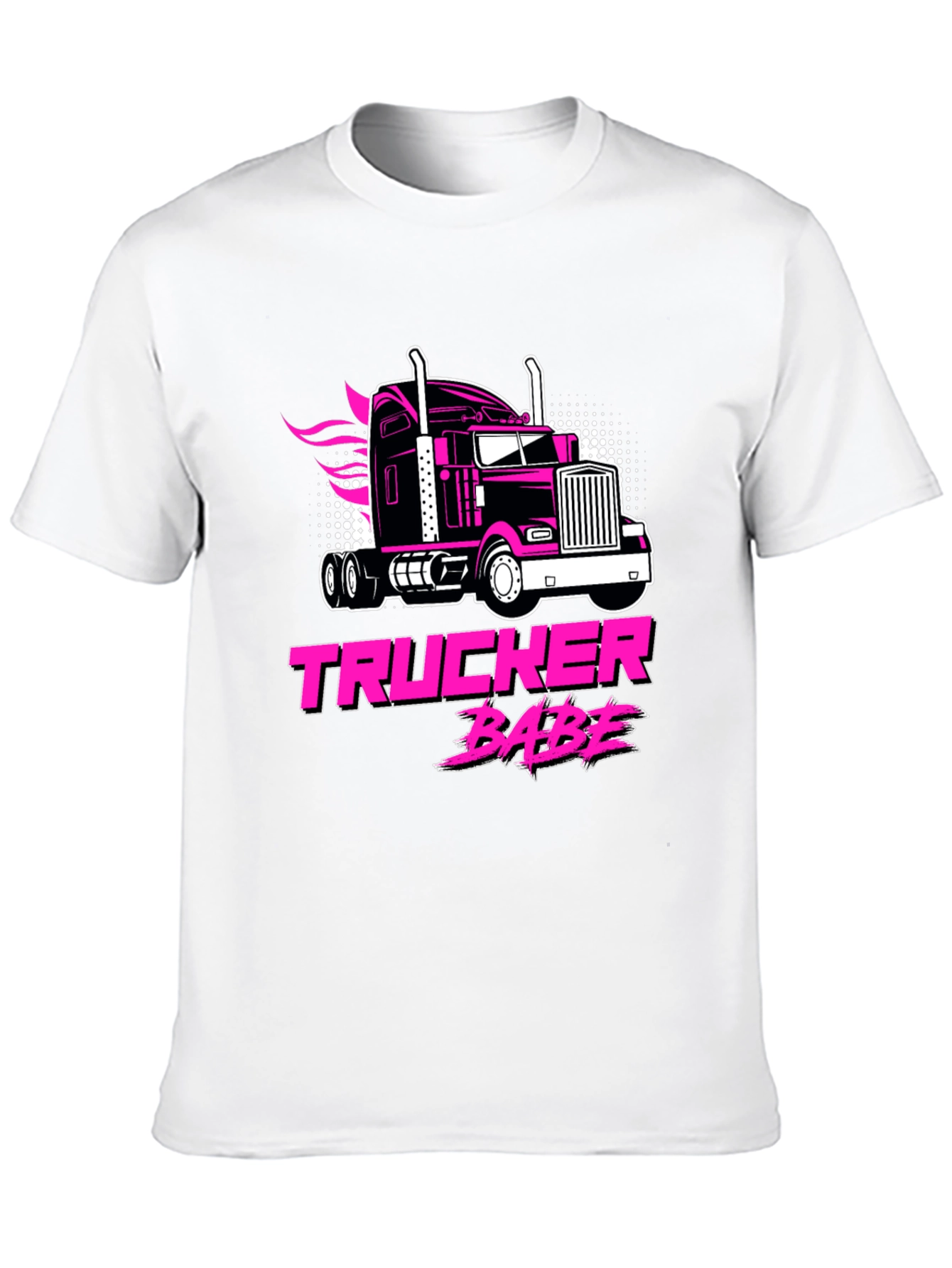 Trucker Babe Black Graphic Tee