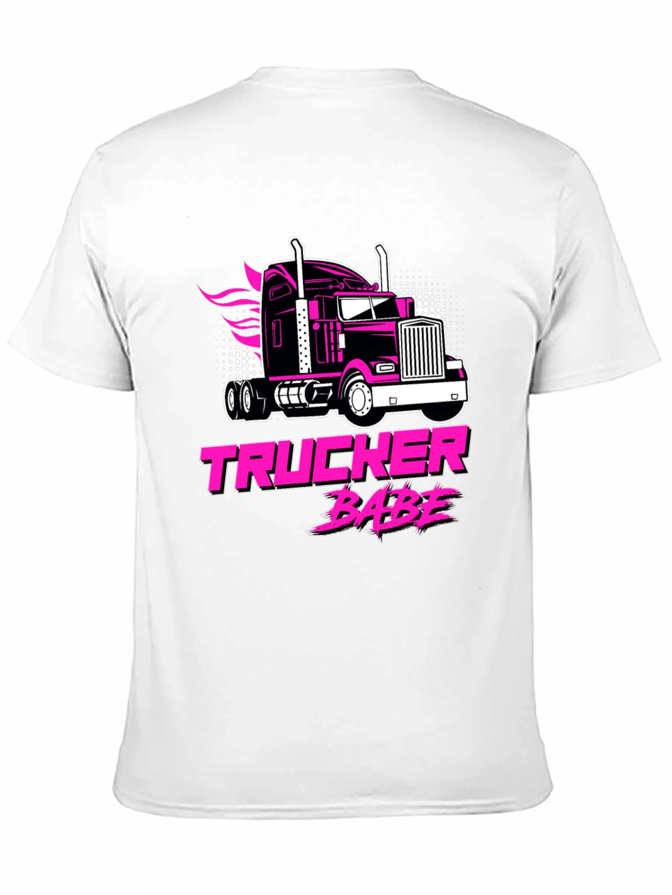 Trucker Babe Black Graphic Tee
