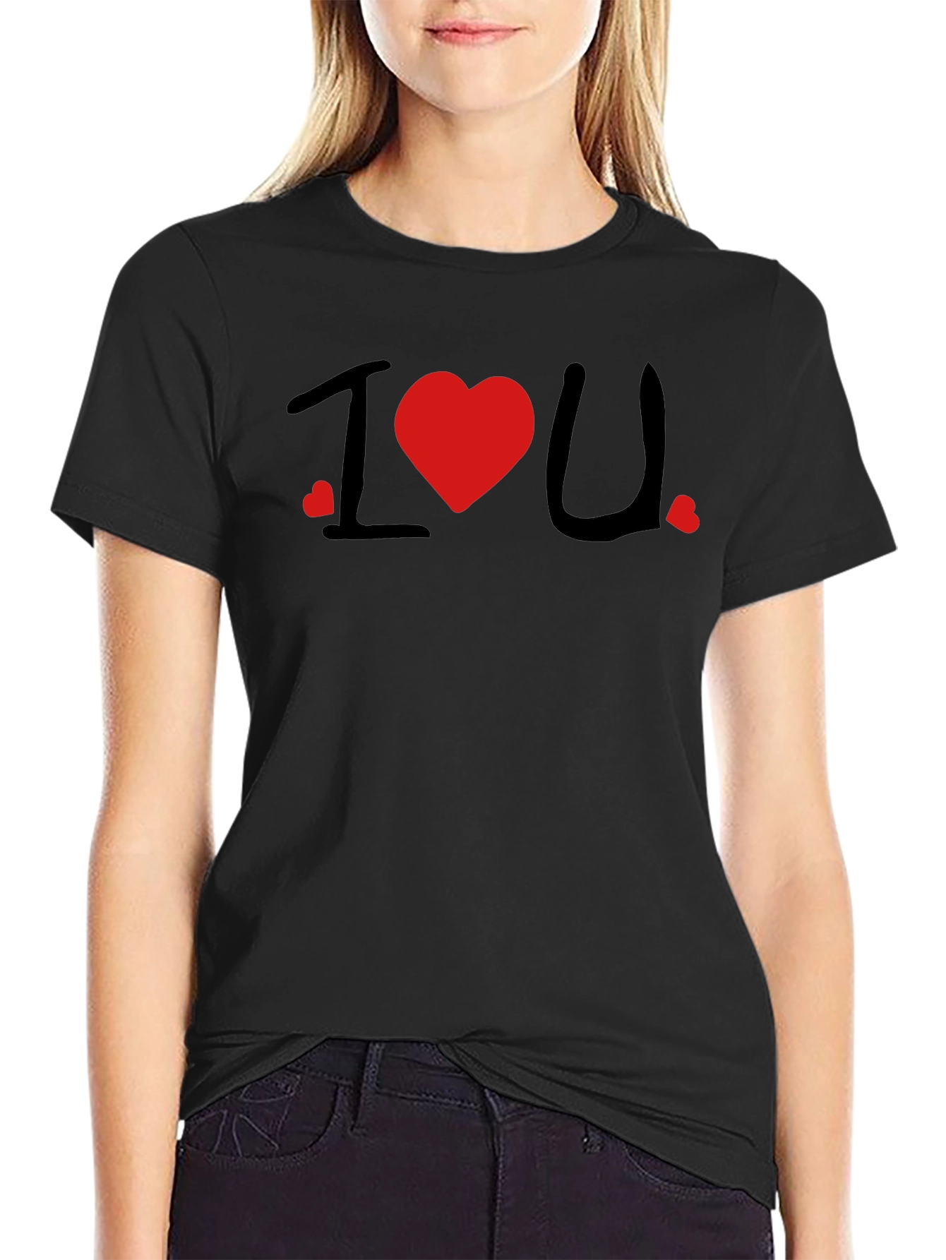 I Heart U Graphic Tee - Black Unisex T-Shirt