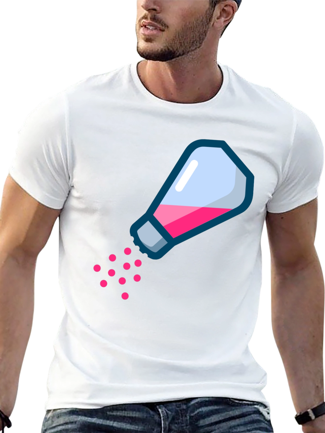 Funny Salt Bae Style Graphic T-Shirt - Black