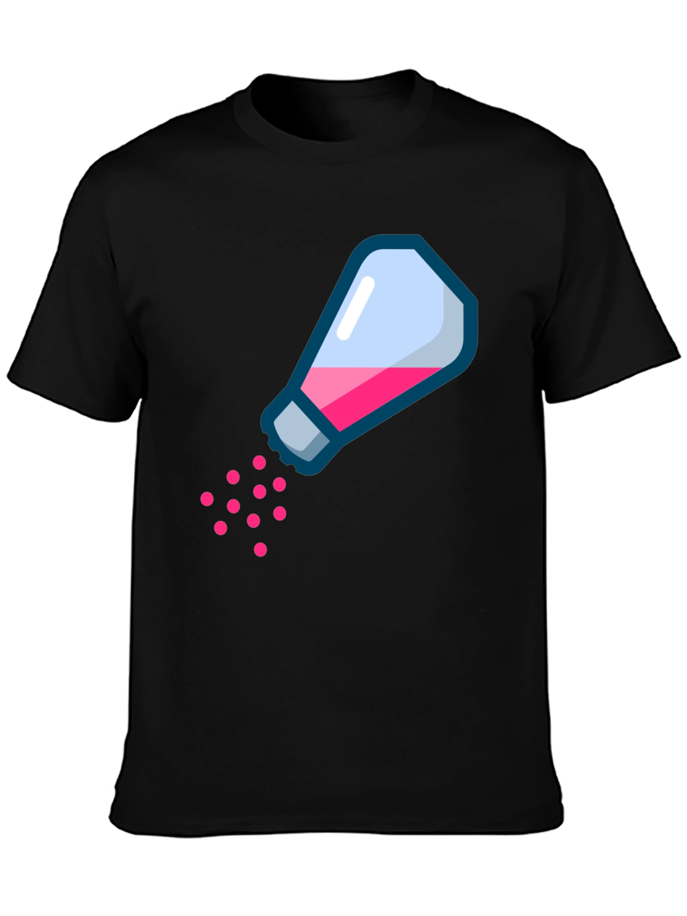 Funny Salt Bae Style Graphic T-Shirt - Black