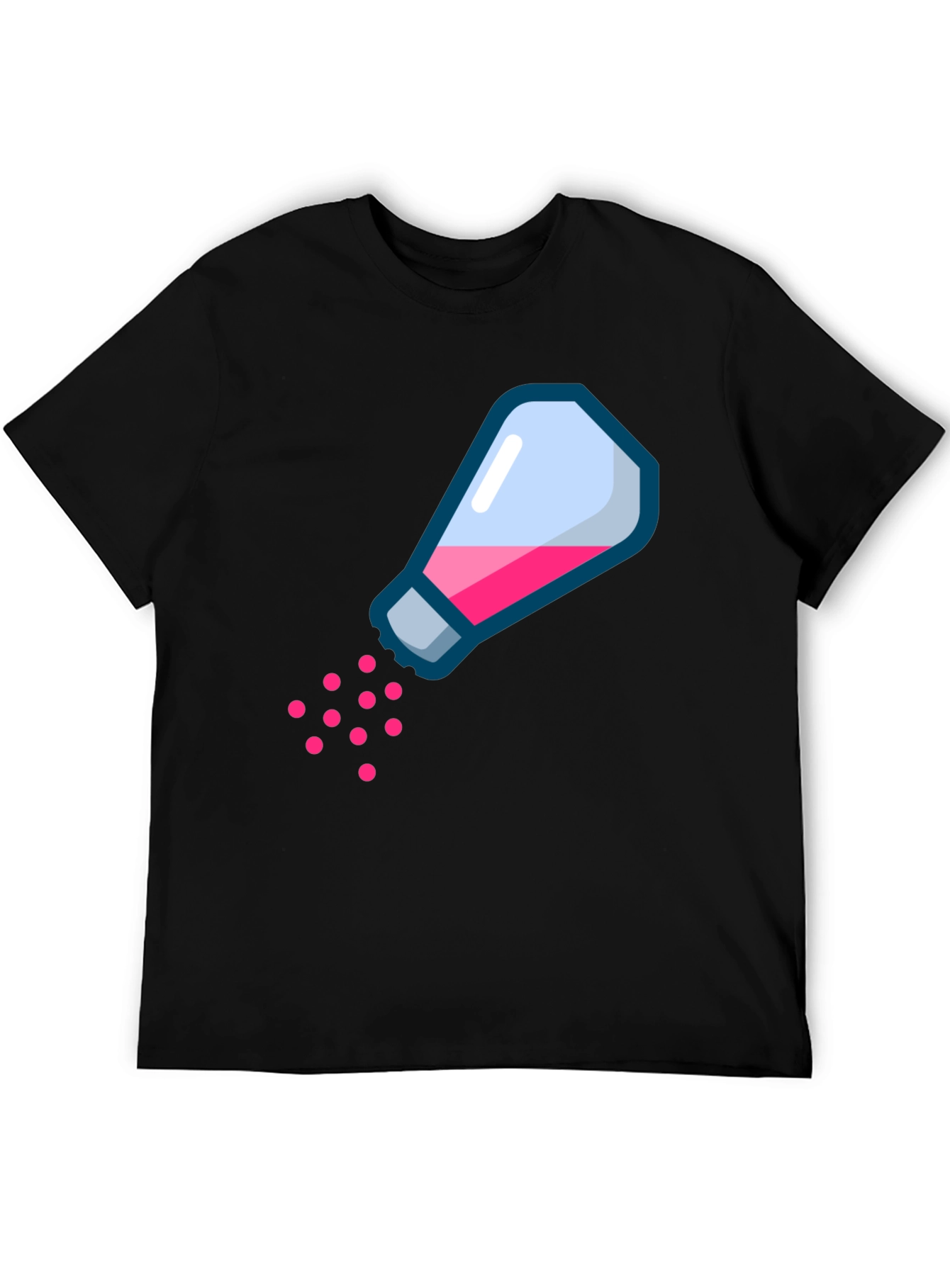 Funny Salt Bae Style Graphic T-Shirt - Black