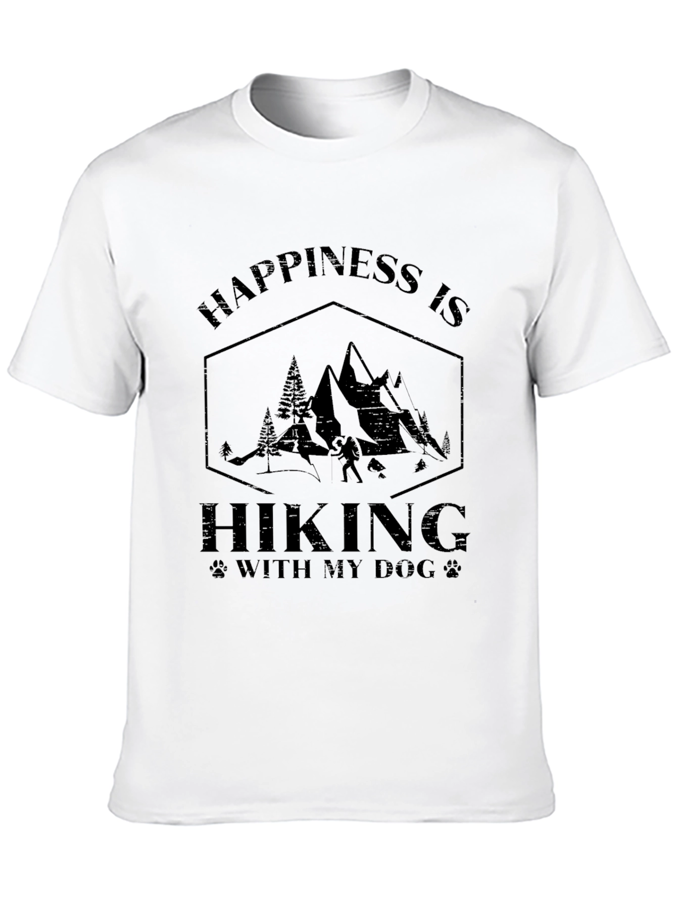 Hiking with Dog Graphic Tee - Adventure Shirt
