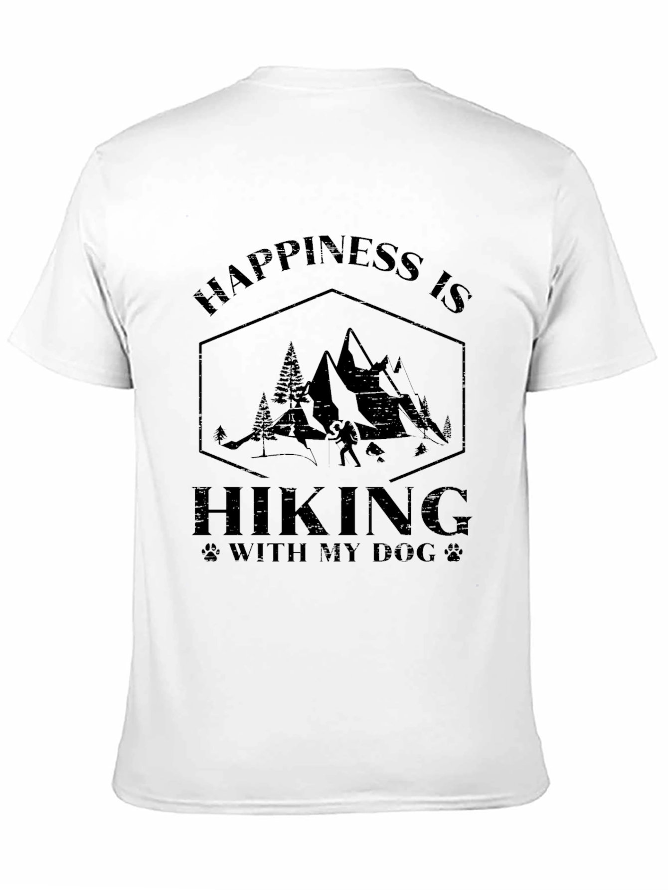 Hiking with Dog Graphic Tee - Adventure Shirt