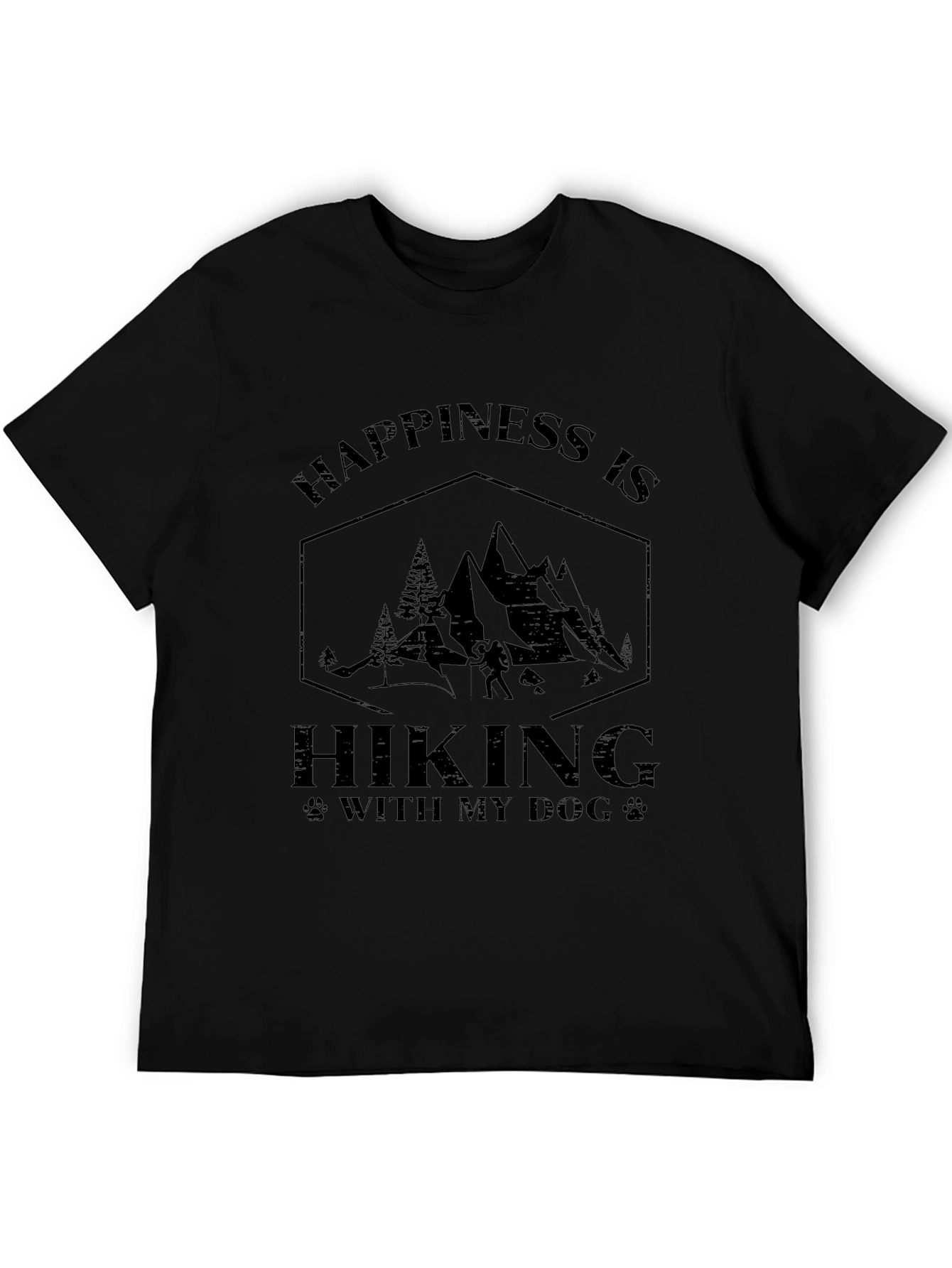 Hiking with Dog Graphic Tee - Adventure Shirt