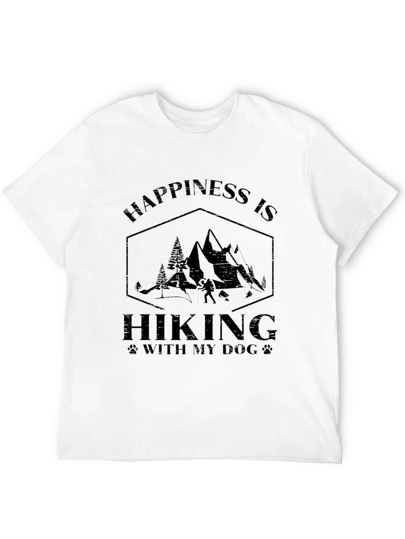 Hiking with Dog Graphic Tee - Adventure Shirt