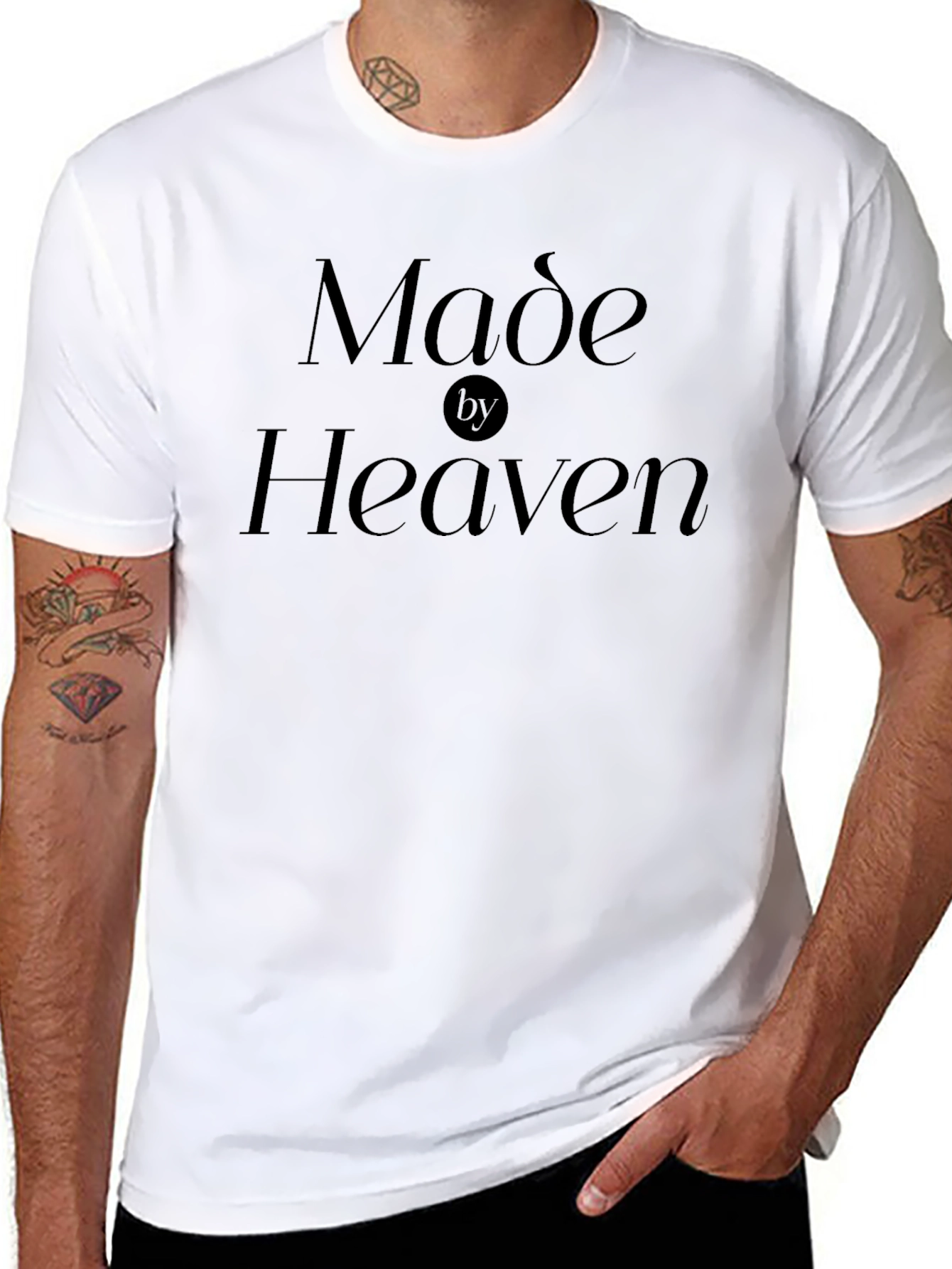 Made by Heaven Black Graphic Tee