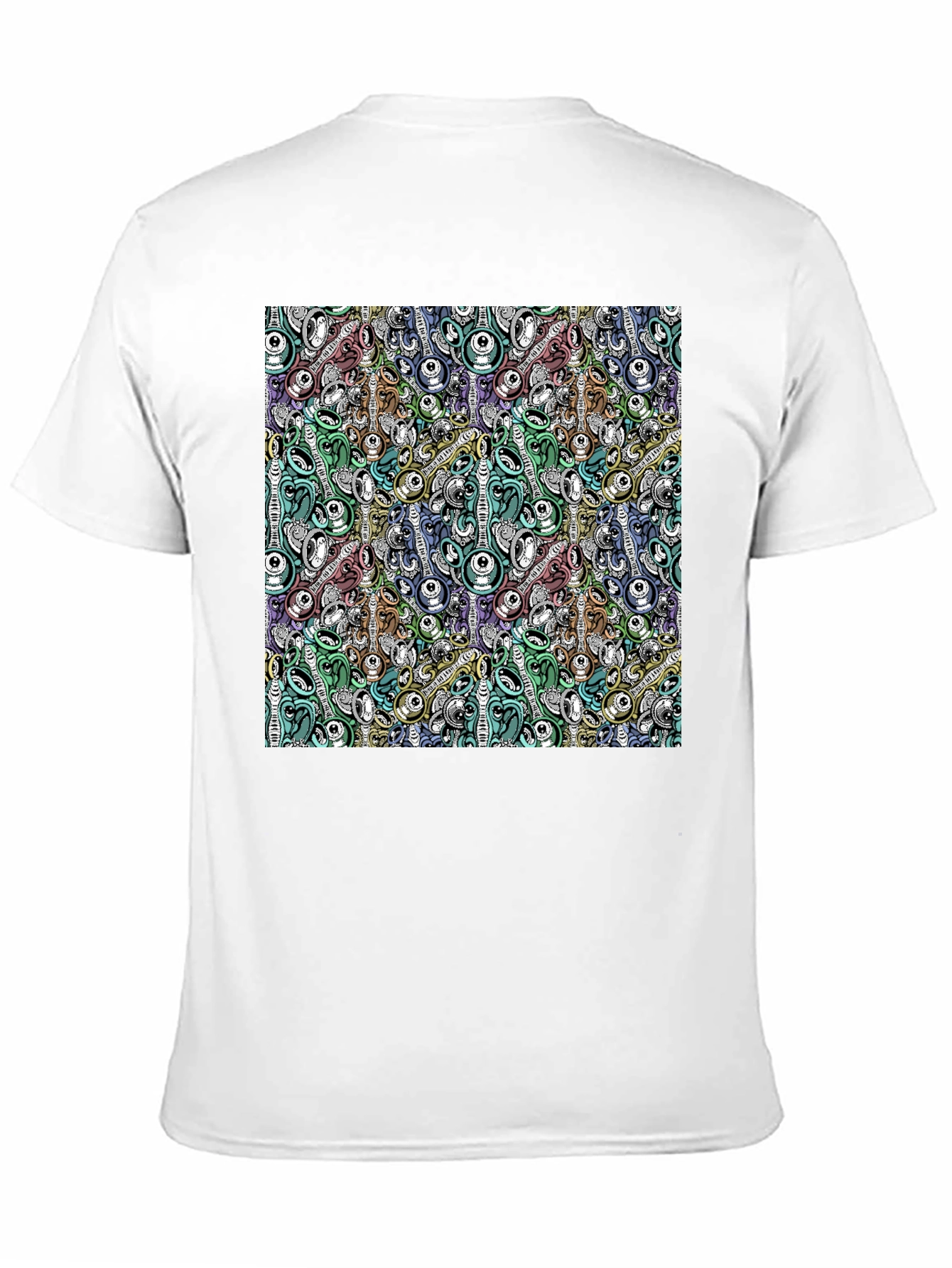 Abstract Art Print Black T-Shirt