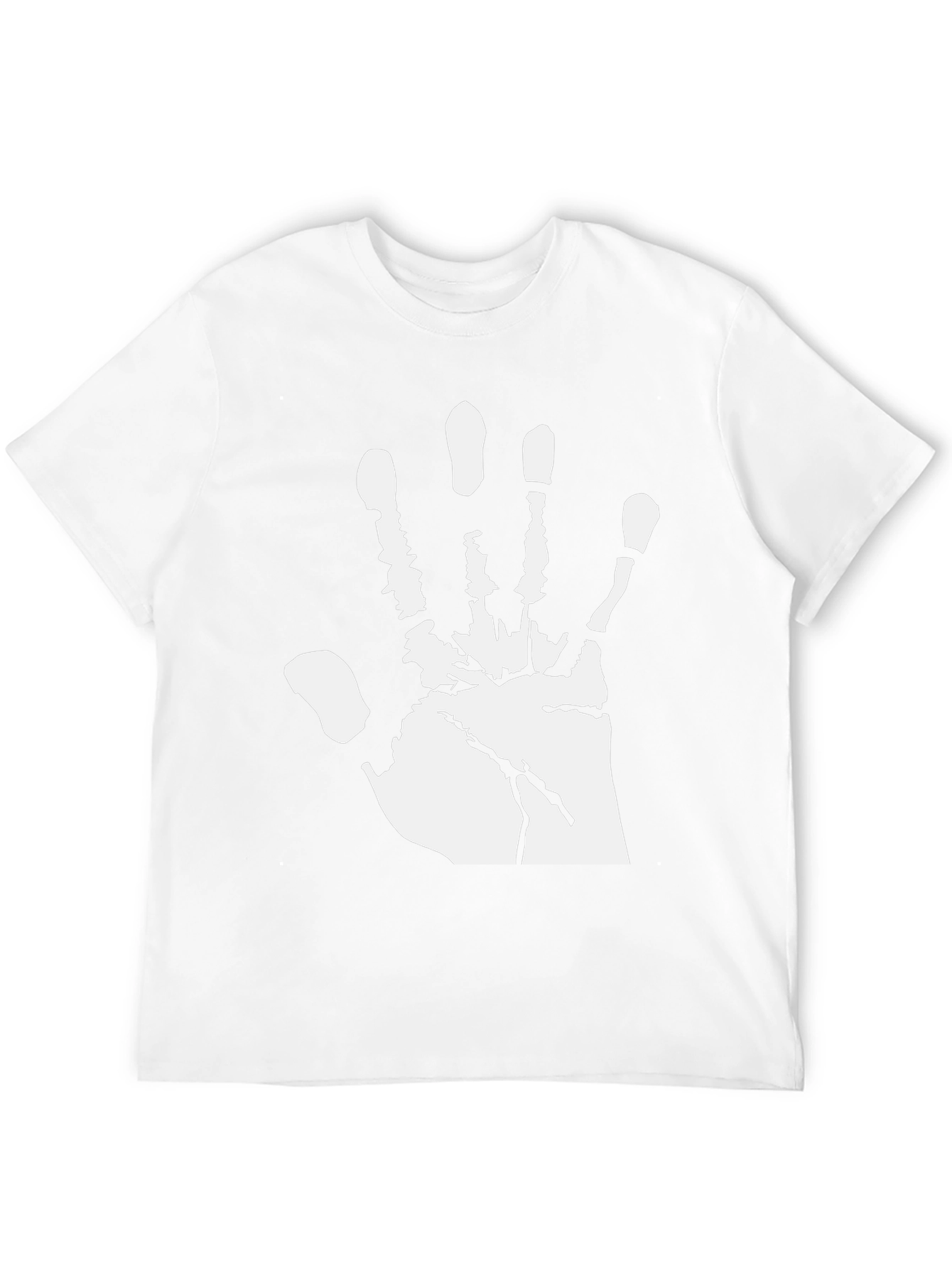 Handprint Graphic T-Shirt - Black Cotton Tee