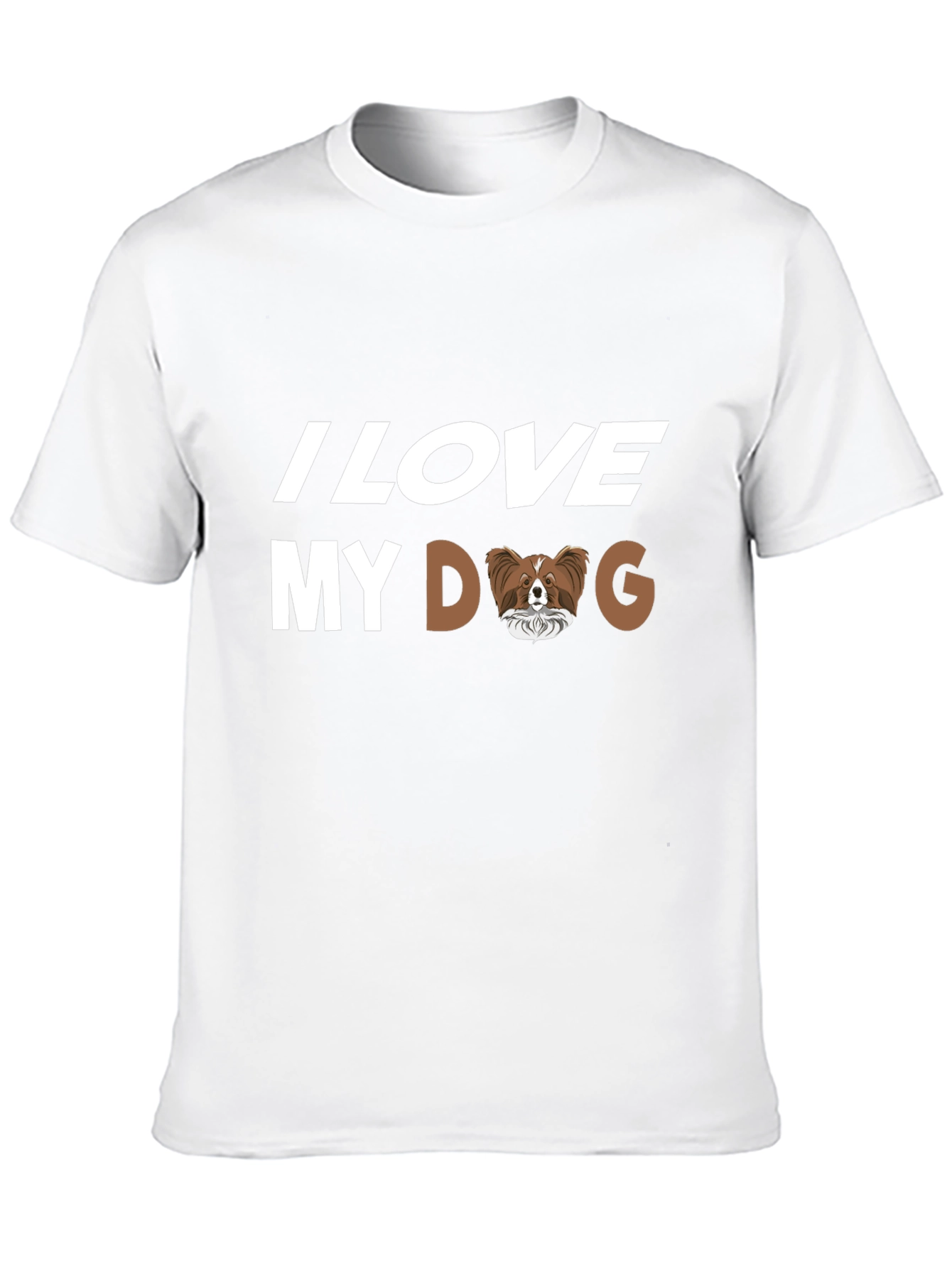 I Love My Dog Papillon Breed T-Shirt