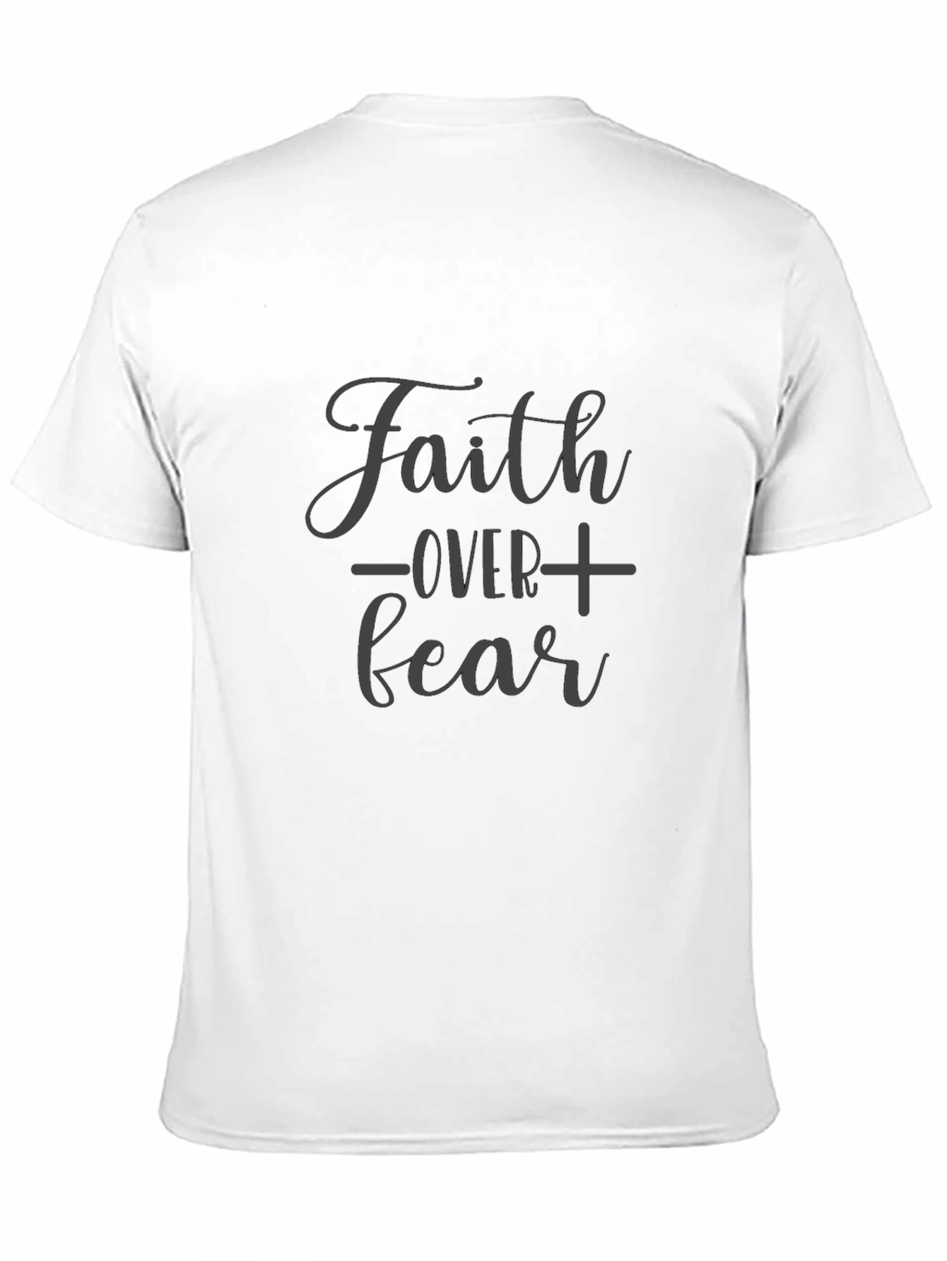 Faith Over Fear Black Graphic Tee for Men