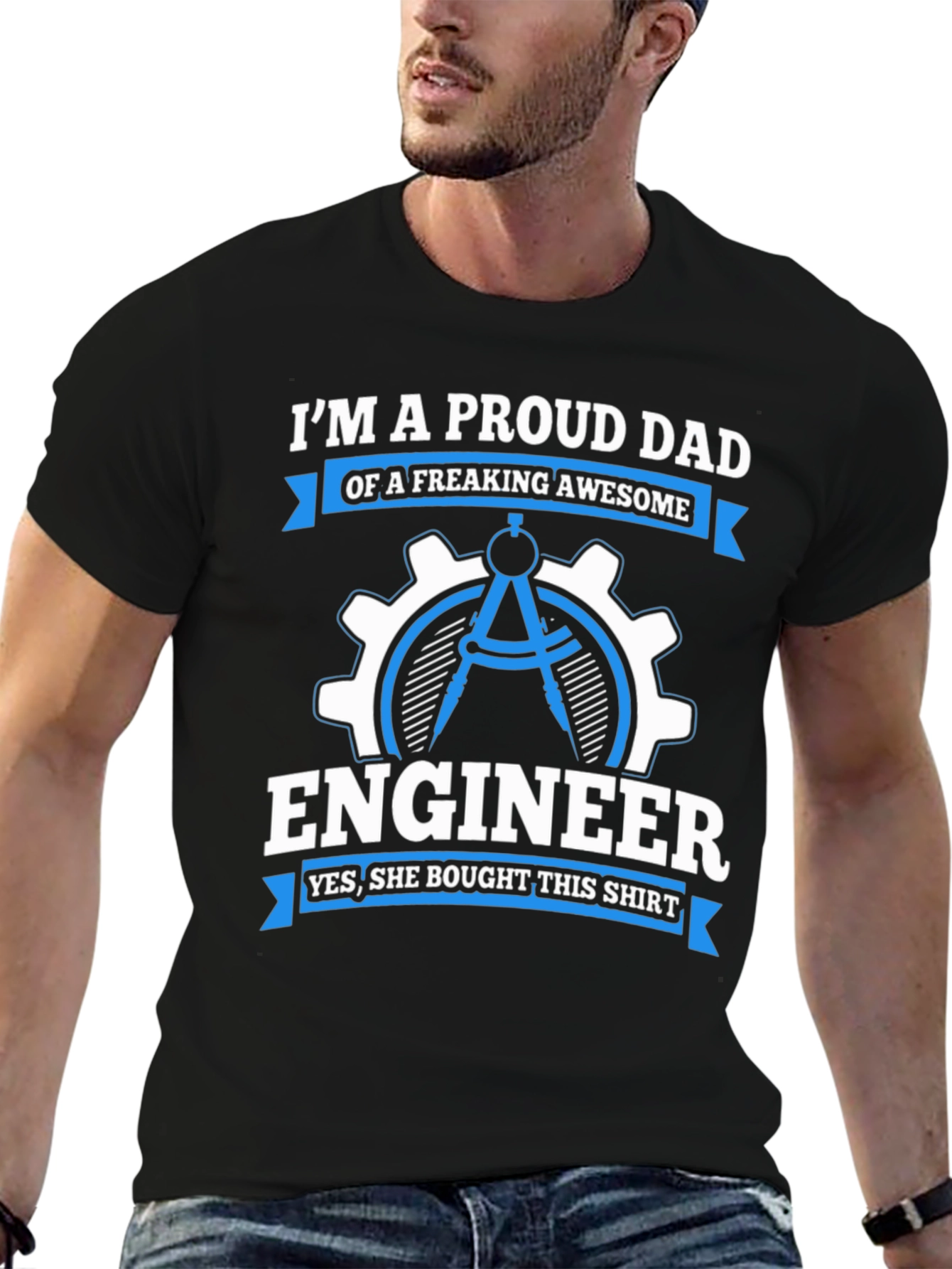 Proud Dad Engineer T-Shirt: Awesome Daughter Gift